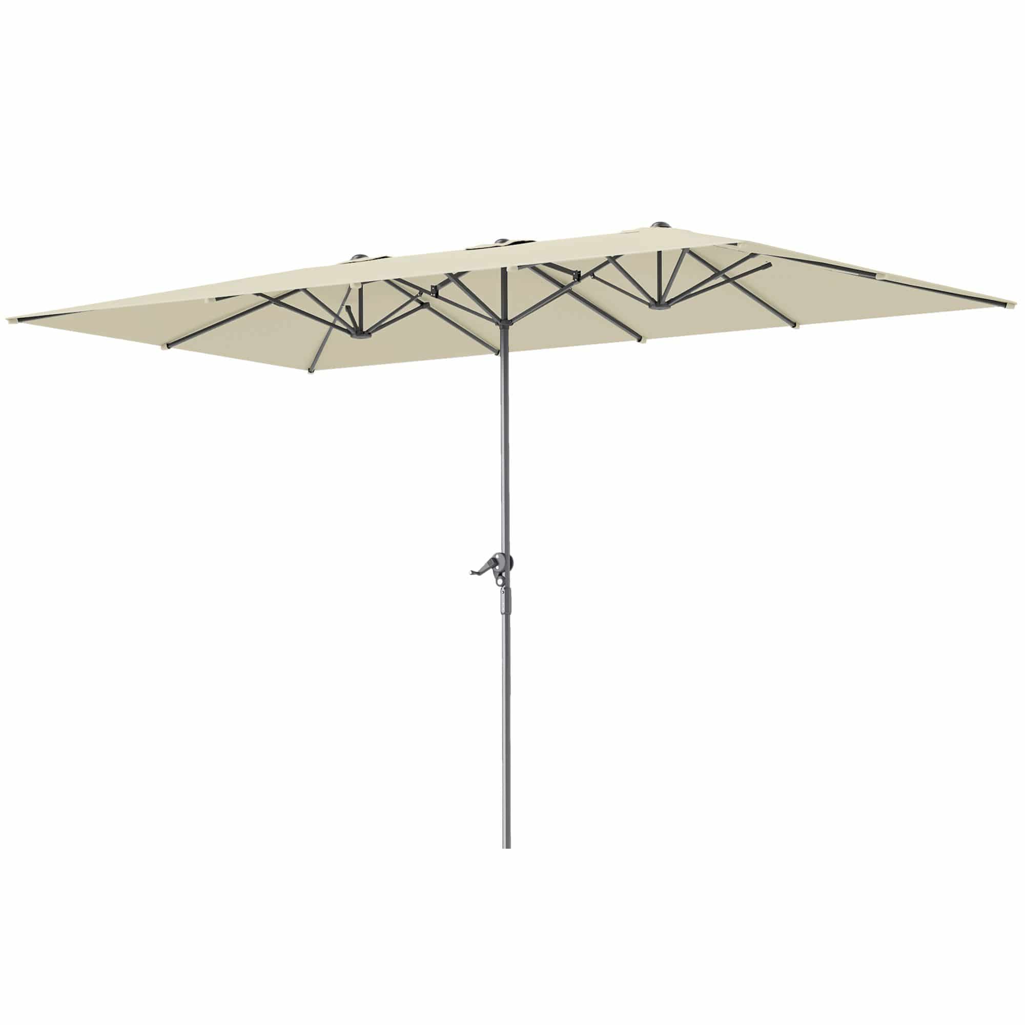 4goodz Duo-parasol Rechthoek XL 451x 264 cm - Creme