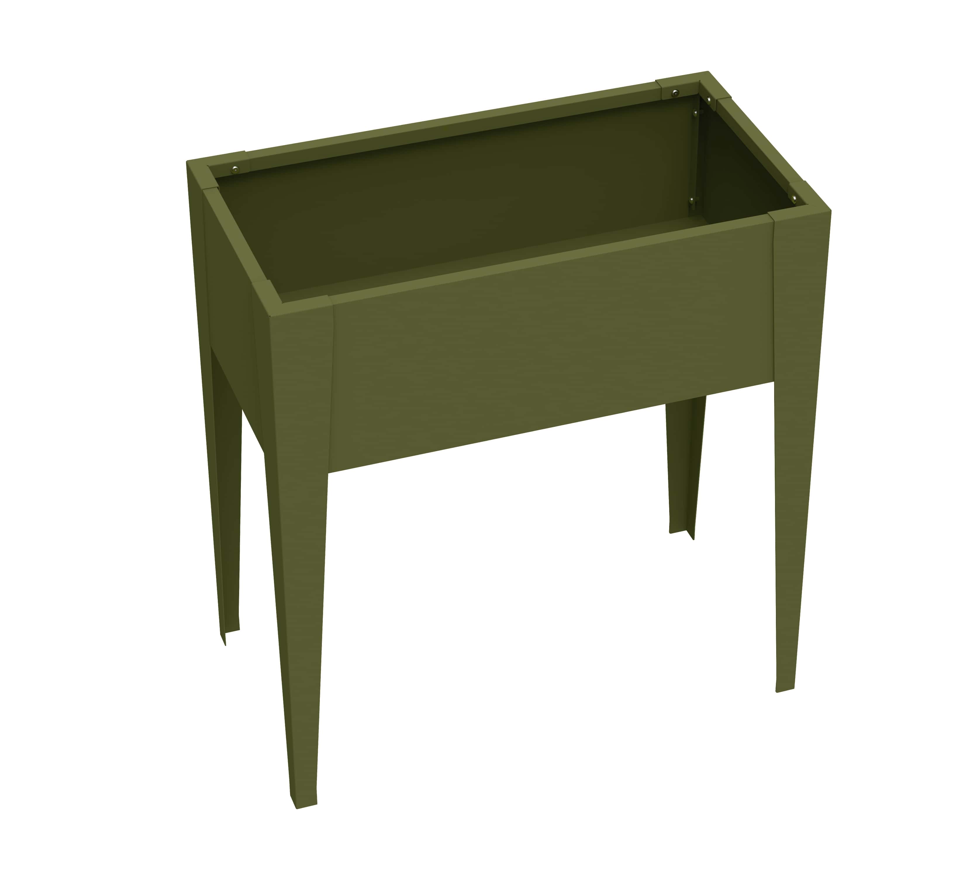 Westmann Vedura S - Metalen Verhoogde Plantenbak - 74x40x80 cm - Olijf