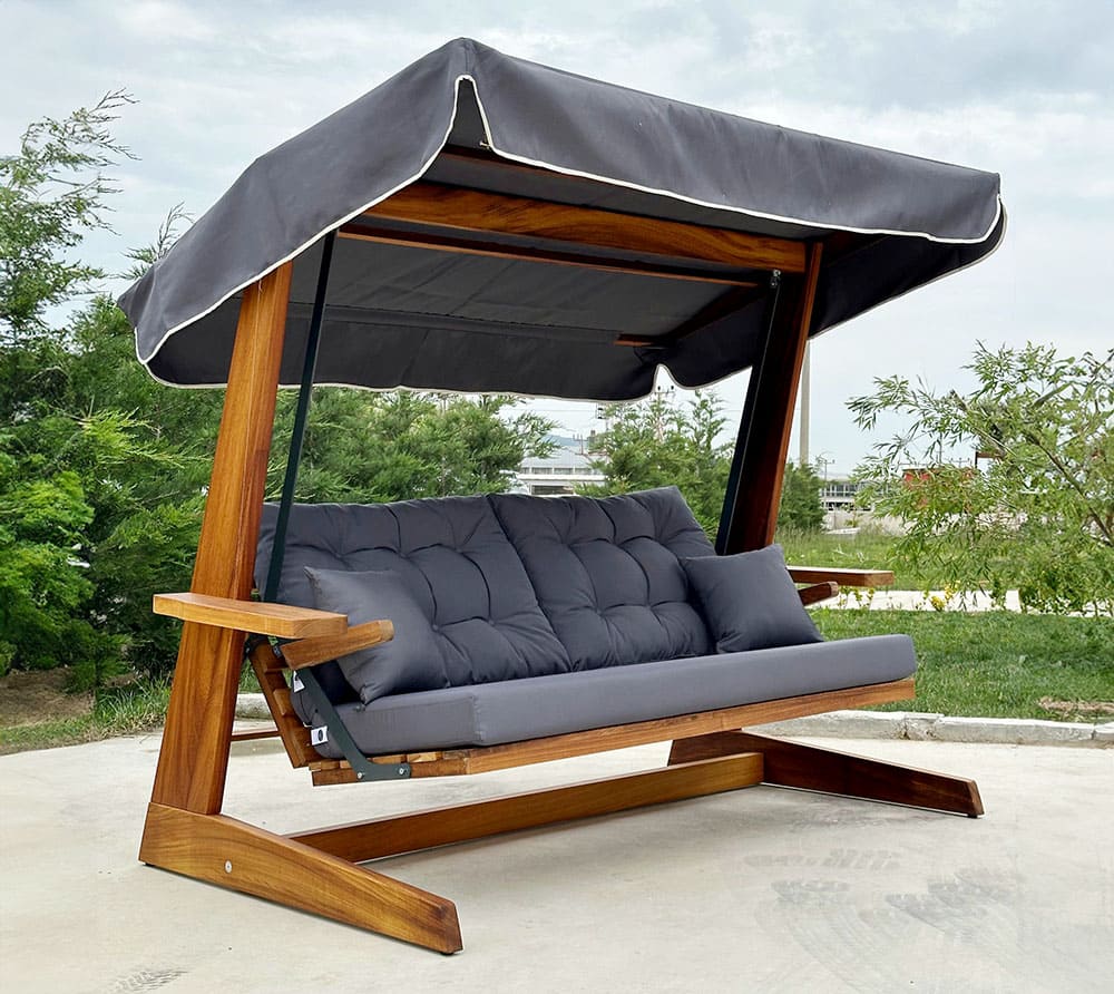 Westmann Houten Verandaschommel Sia 2400 - Antraciet - 120x236x190 cm