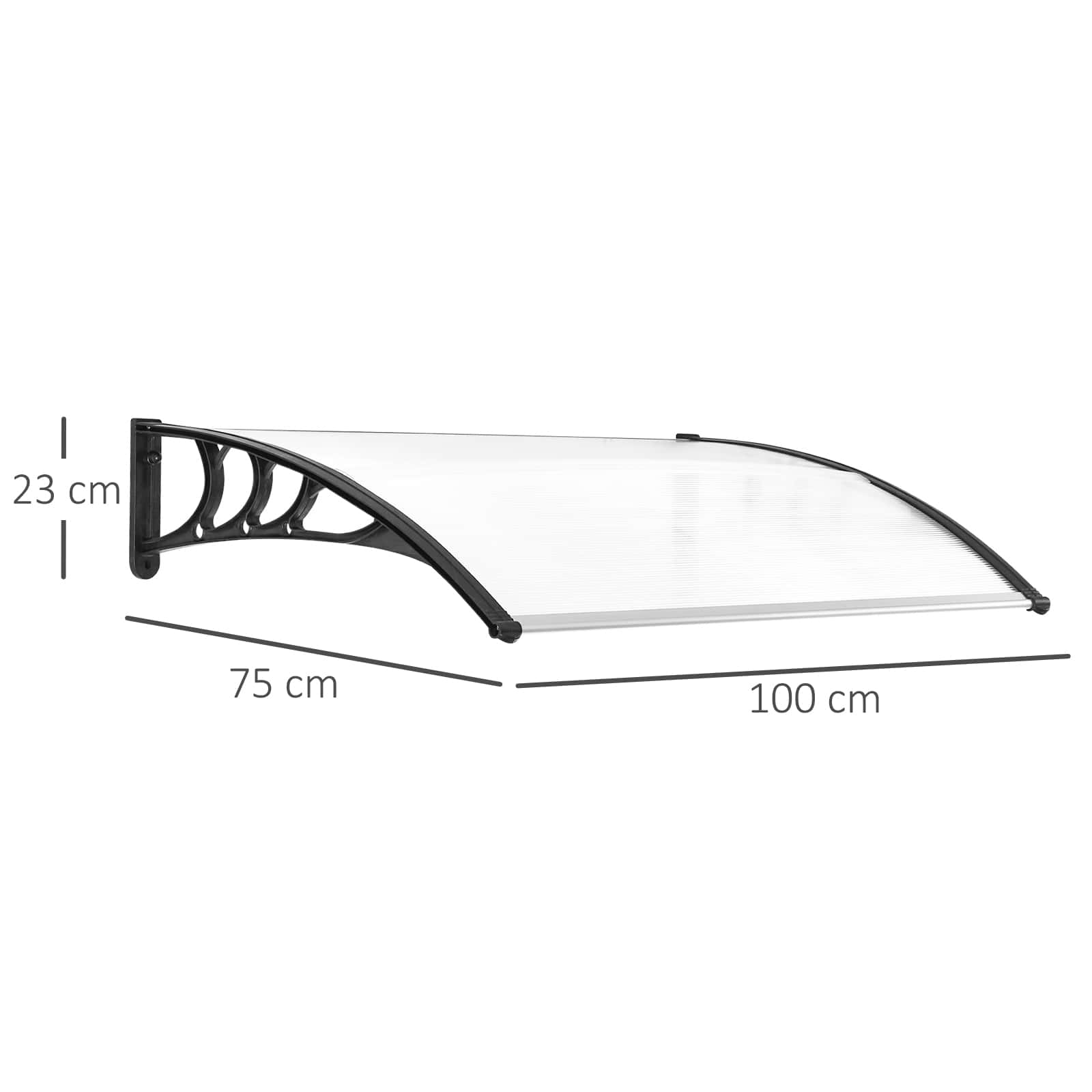 4goodz Deurluifel Polycarbonaat - 75x100cm - Transparant