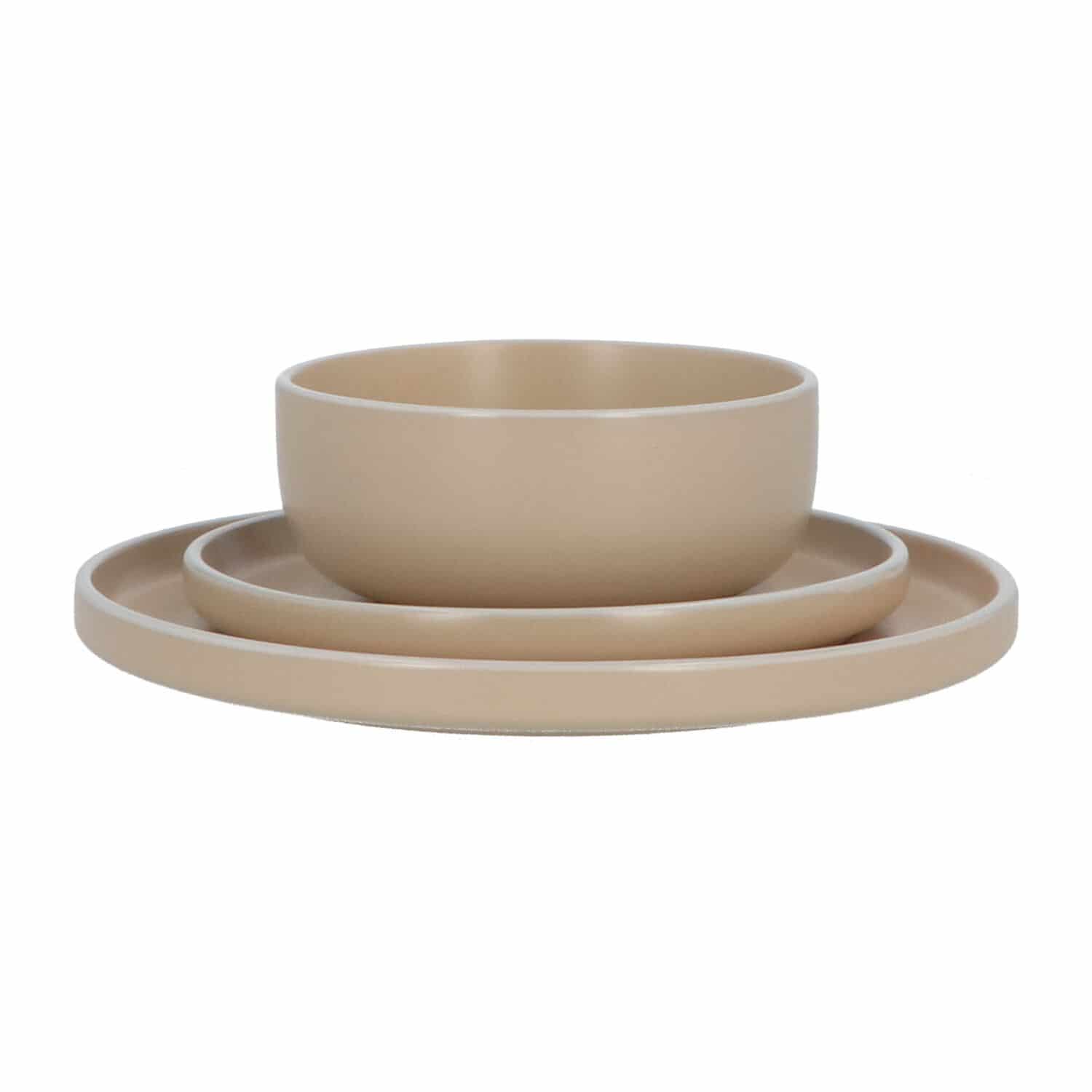 6 persoons Servies 18 delig Nordic style Keramiek - beige/wit