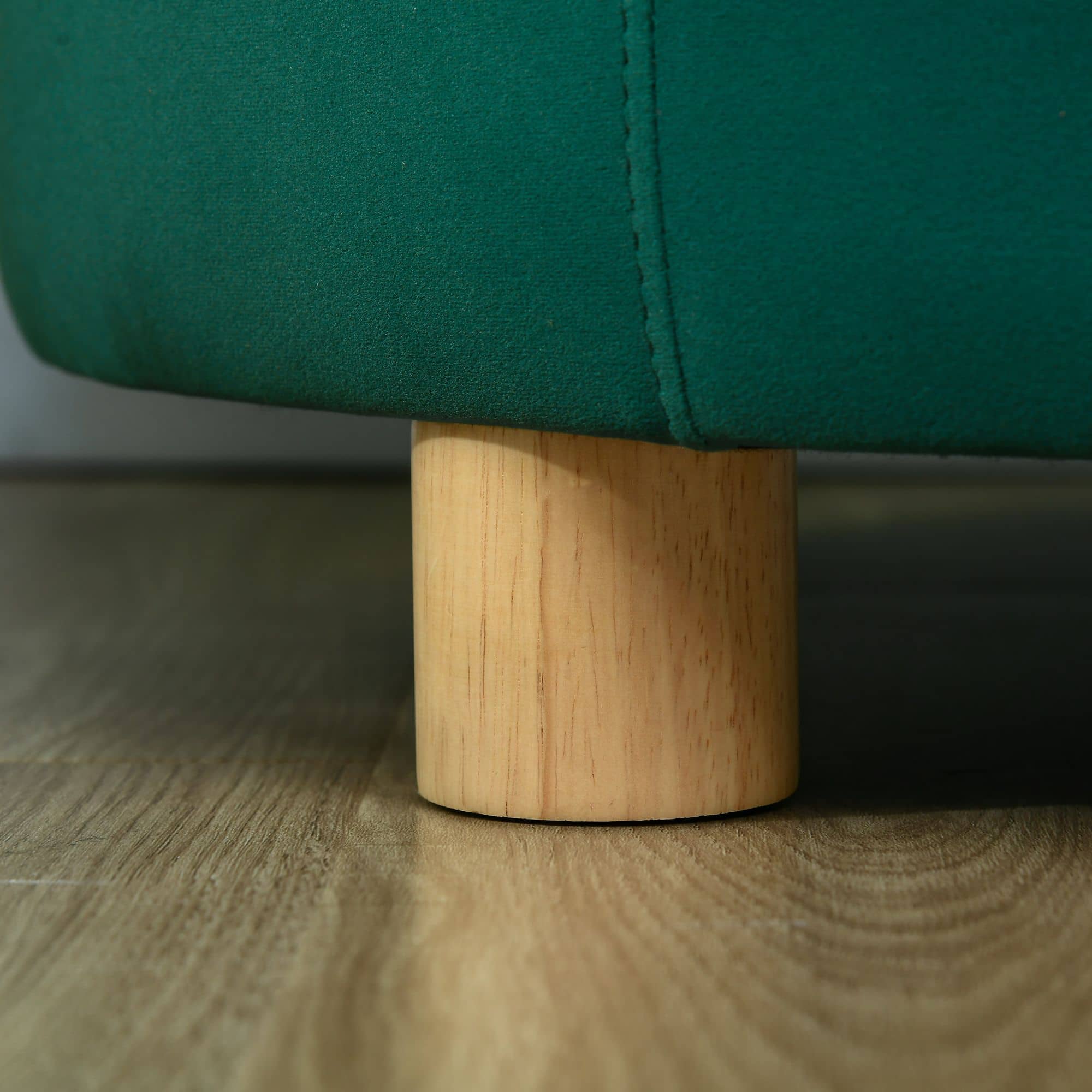 4goodz Katten- en Hondenbank met houten Poten 64x37 cm - Groen