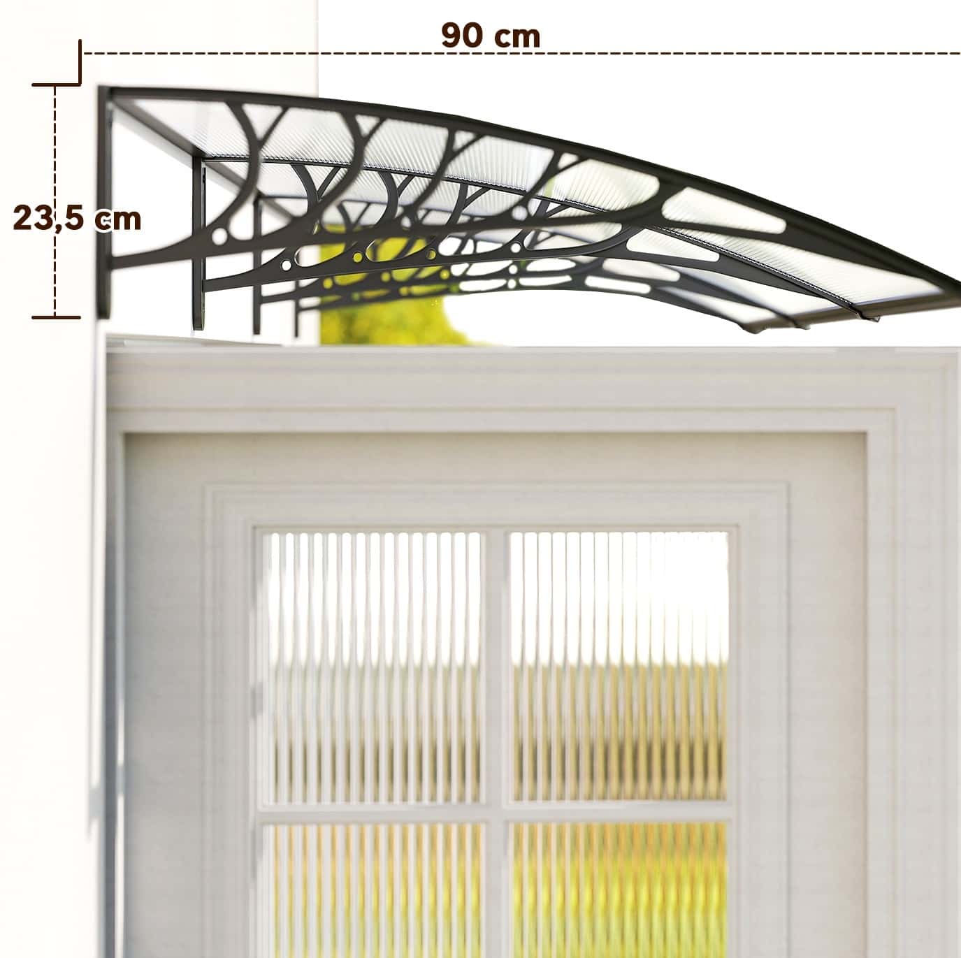 4goodz Deurluifel Afdak 90x295 cm - polycarbonaat - Transparant