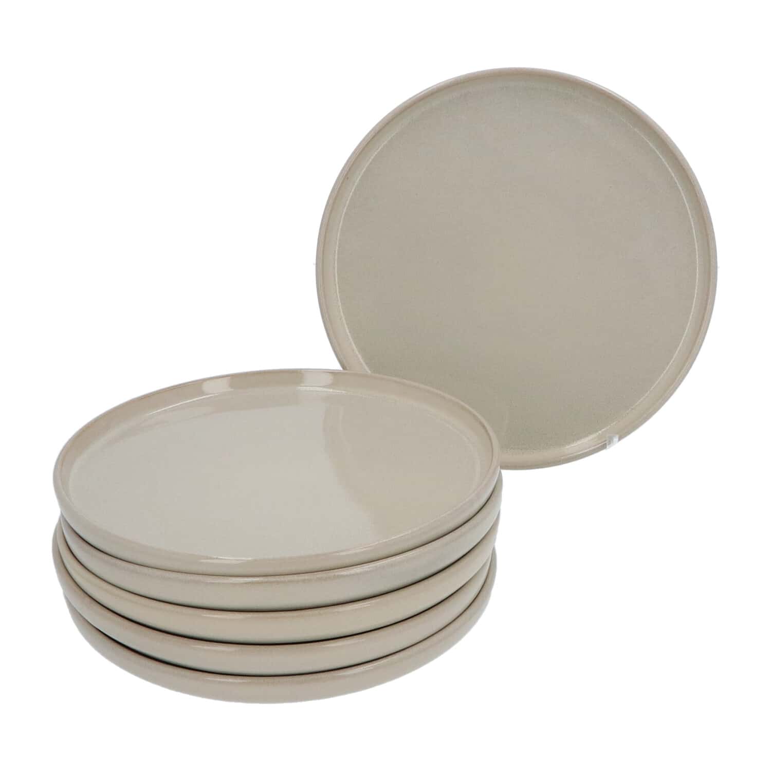 Ontbijtborden Terre set 6 stuks Geglazuurd Keramiek 21 cm - Beige Ontbijtborden Terre set 6 stuks Geglazuurd Keramiek 21 cm - Beige