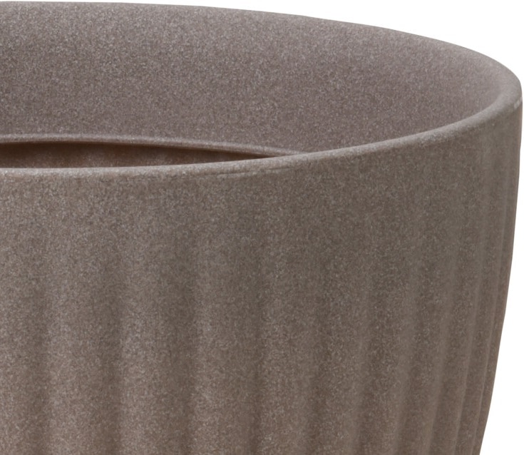 4goodz Bloempot Rond voor buiten Rome laag - 40x42 cm - Taupe
