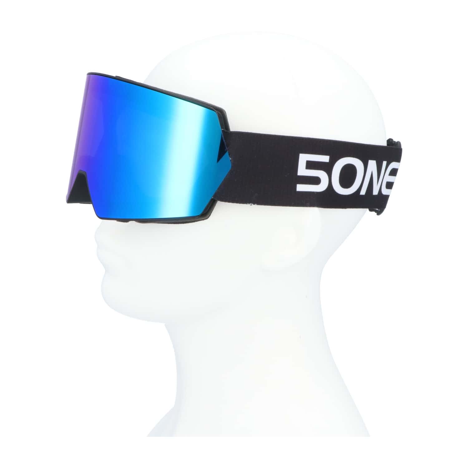5one® Alpine 6 Blue Black Medium Skibril - zwart montuur - 2 lenzen