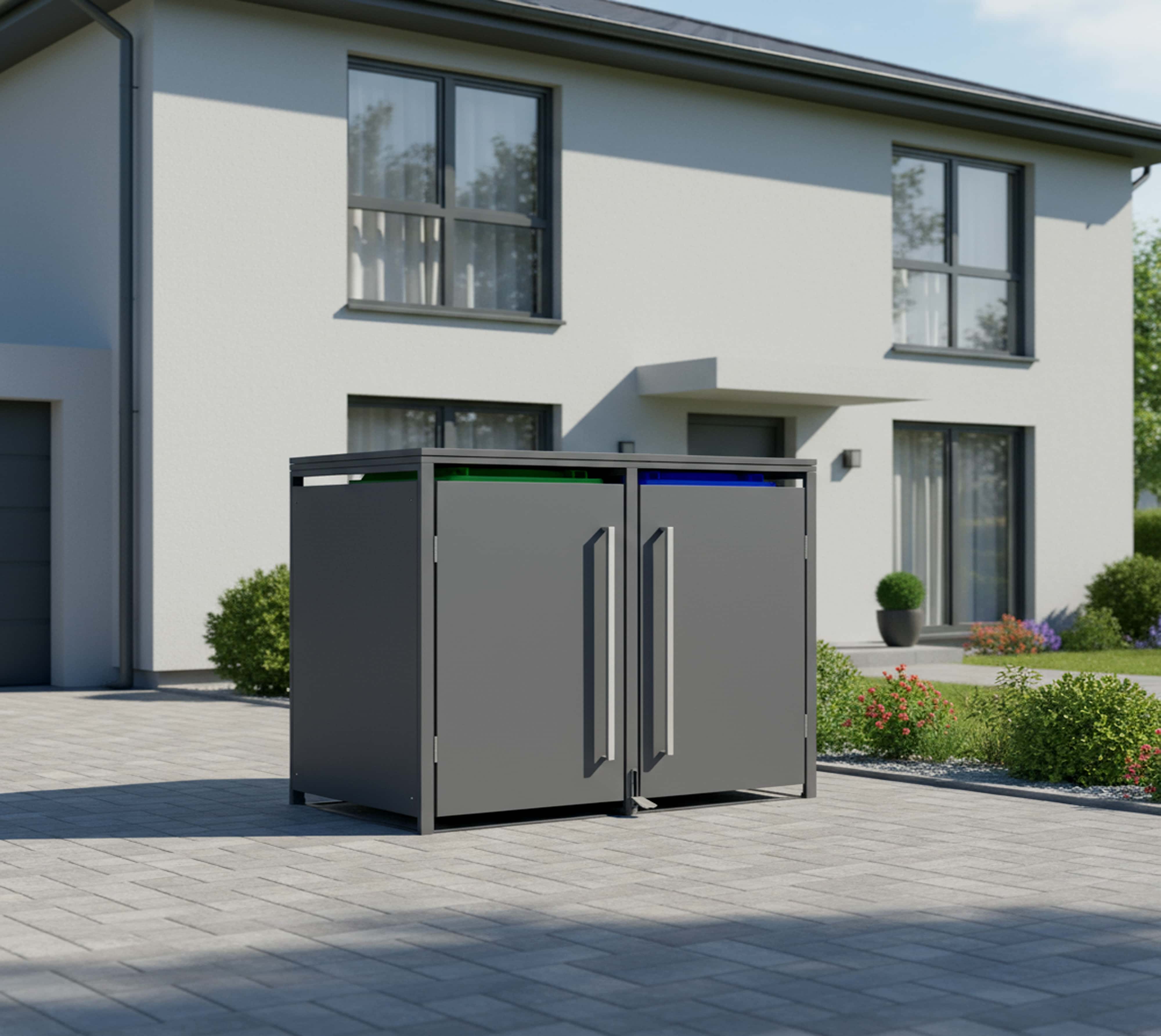 Westmann Pedura-2 Metalen Containerombouw met Pedaal bediening - 2 kliko's - Antraciet