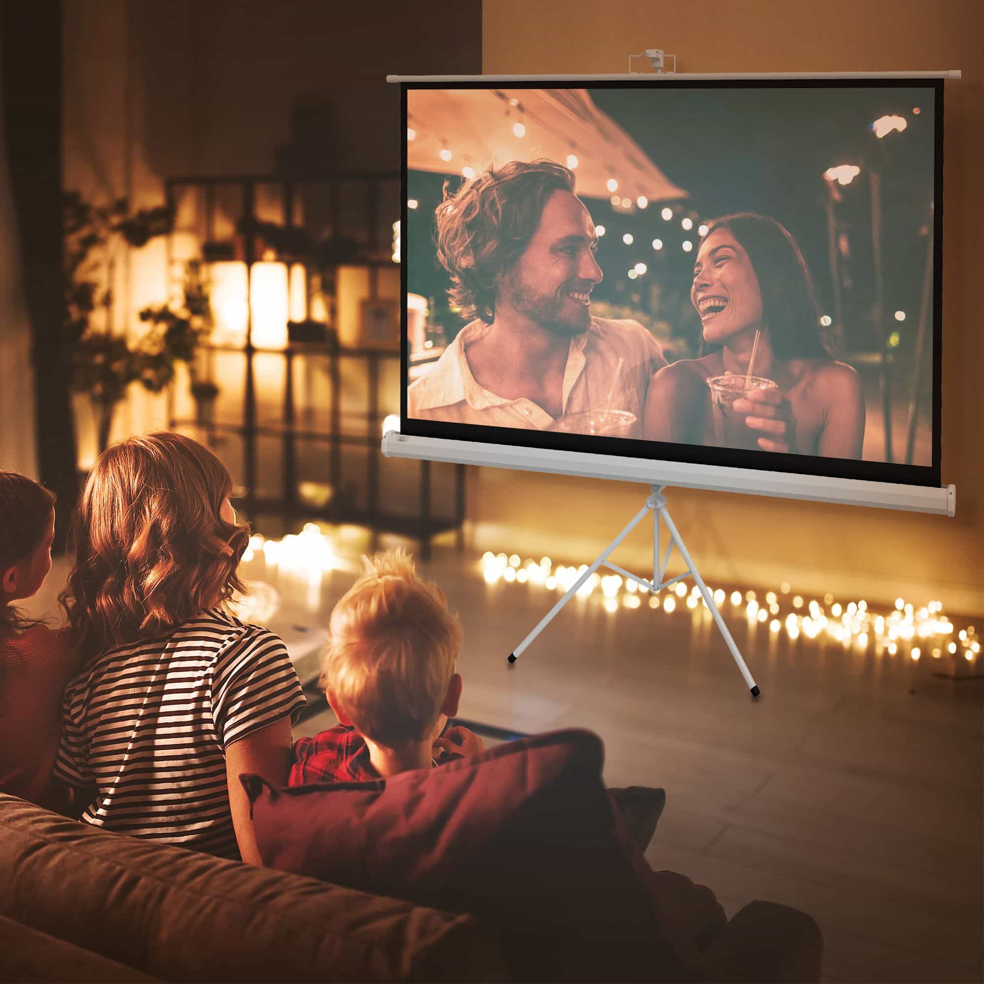 4goodz HD Beamer Projectiescherm Staand 84 inch 16:9 - 186x105 cm - Wit