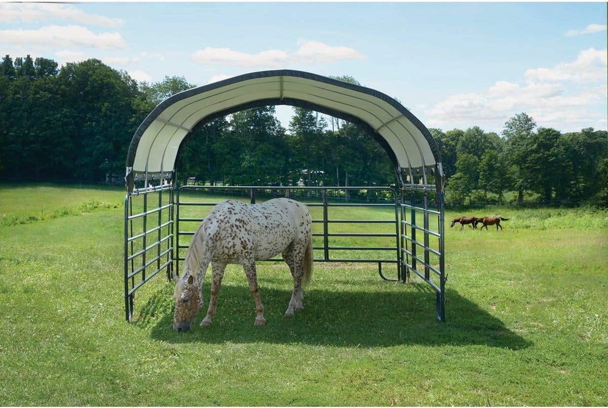 ShelterLogic® weidetentoverkapping Zonder stalen frame SL51523 | Groen | 370x370x160cm