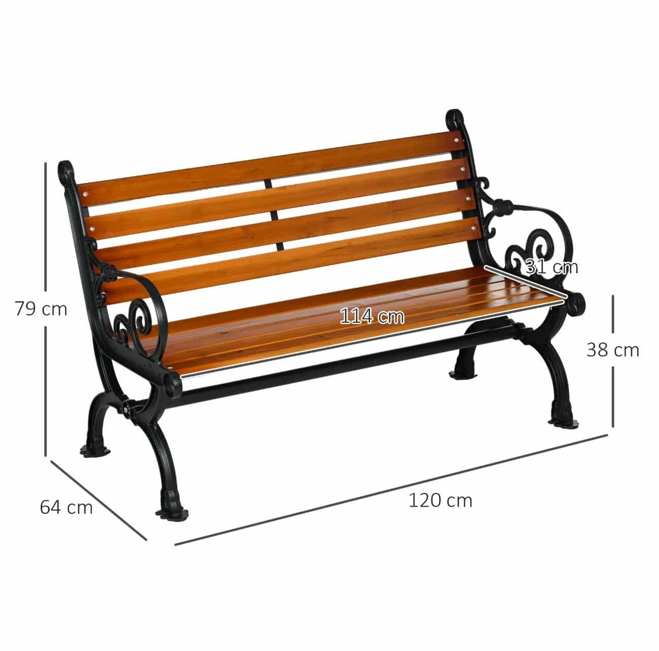 4goodz Tuinbank Klassiek 2-personen max. 240 kg met Rugleuning van Hout 4goodz Tuinbank Klassiek 2-personen max. 240 kg met Rugleuning van Hout