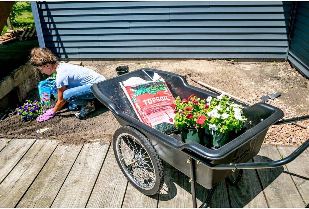 Polar Kruiwagen PO8376 - Robuuste Kruiwagen met 181kg draagvermogen