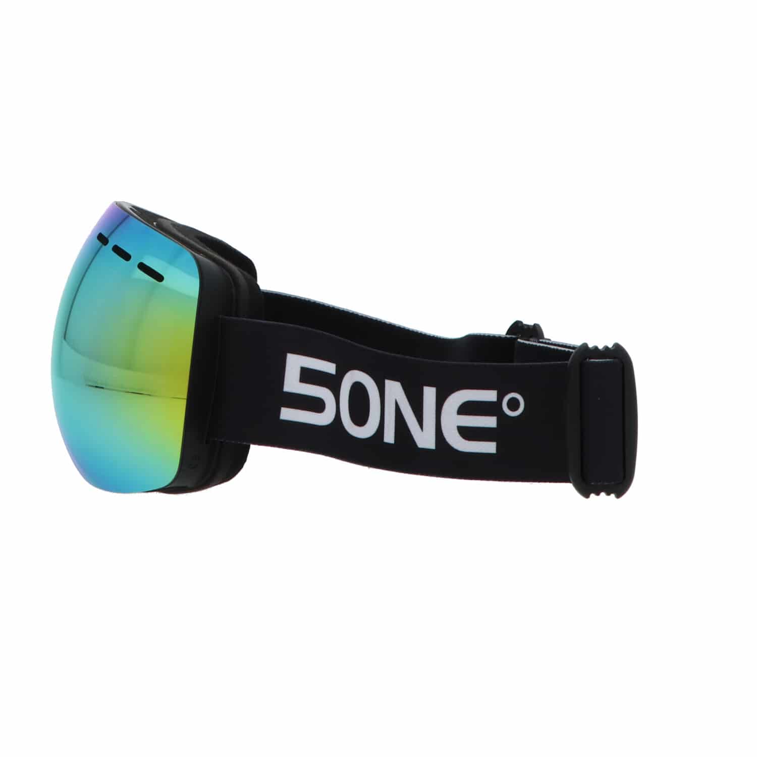 5one® Alpine 1 Gold anti-condens Skibril met hardcase - Zwart frame