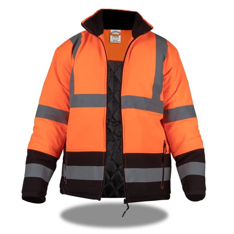 Rodopi® Winterjas Veiligheidsjas Reflecterend - Oranje/Zwart - maat L