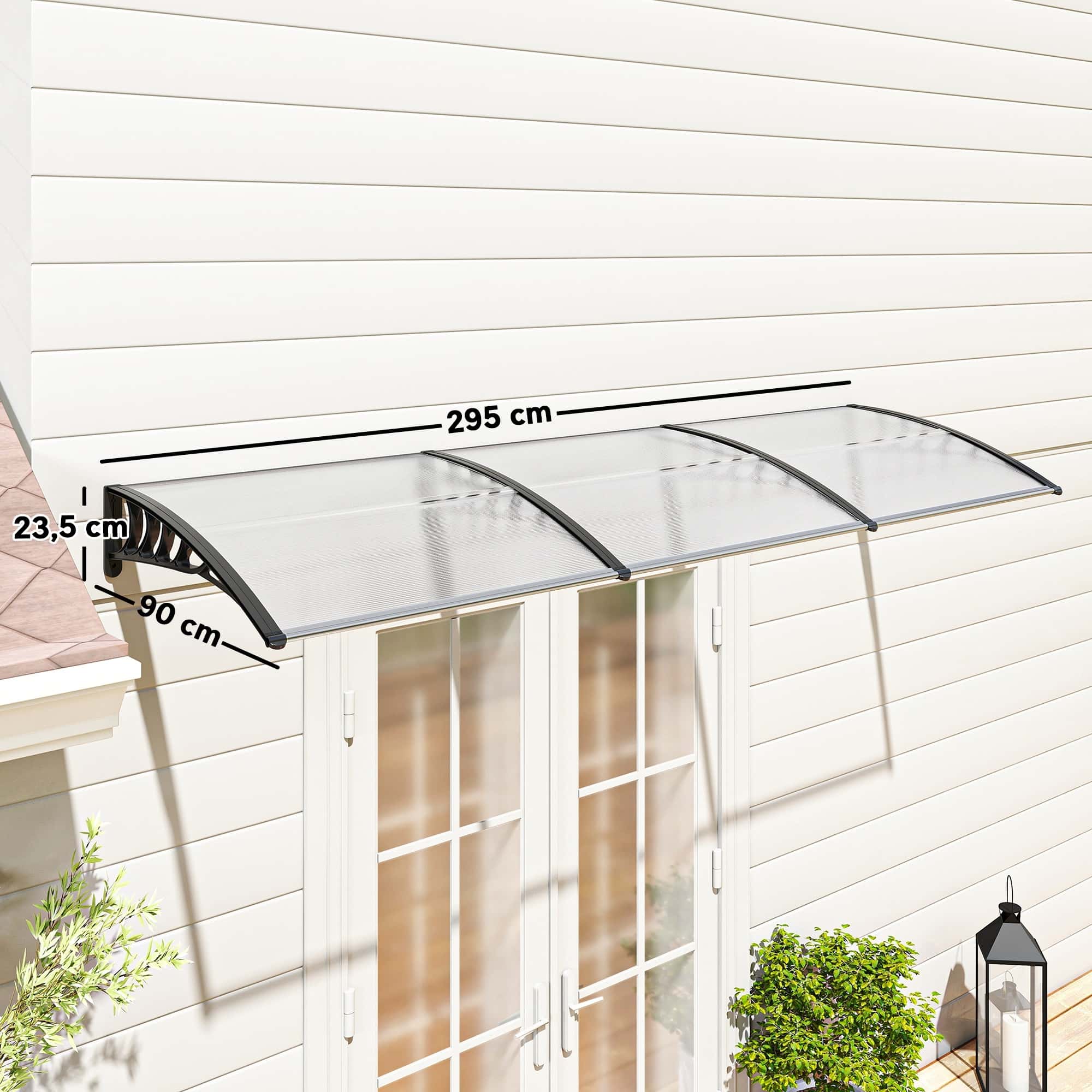 4goodz Deurluifel Afdak 90x295 cm - polycarbonaat - Transparant