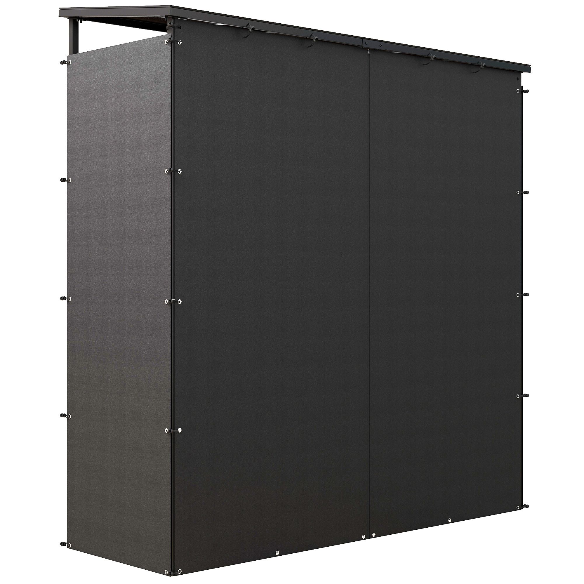 4goodz Outsunny Haardhoutrek XL - 185 cm met waterdichte hoes, Houtopslag tot 2000 kg