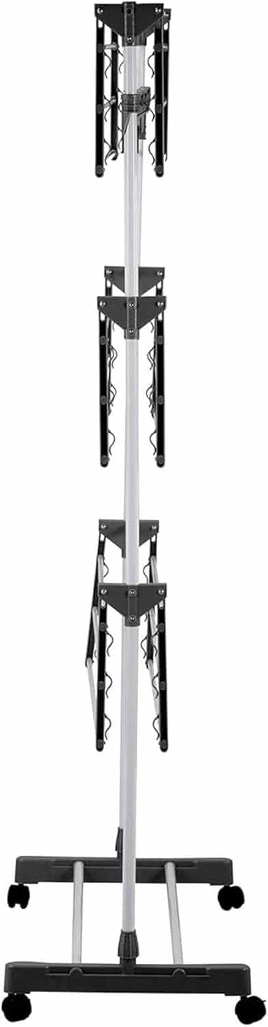 Droogtoren 6 rekken 80x57x165 cm - 17 meter droogruimte - Wit