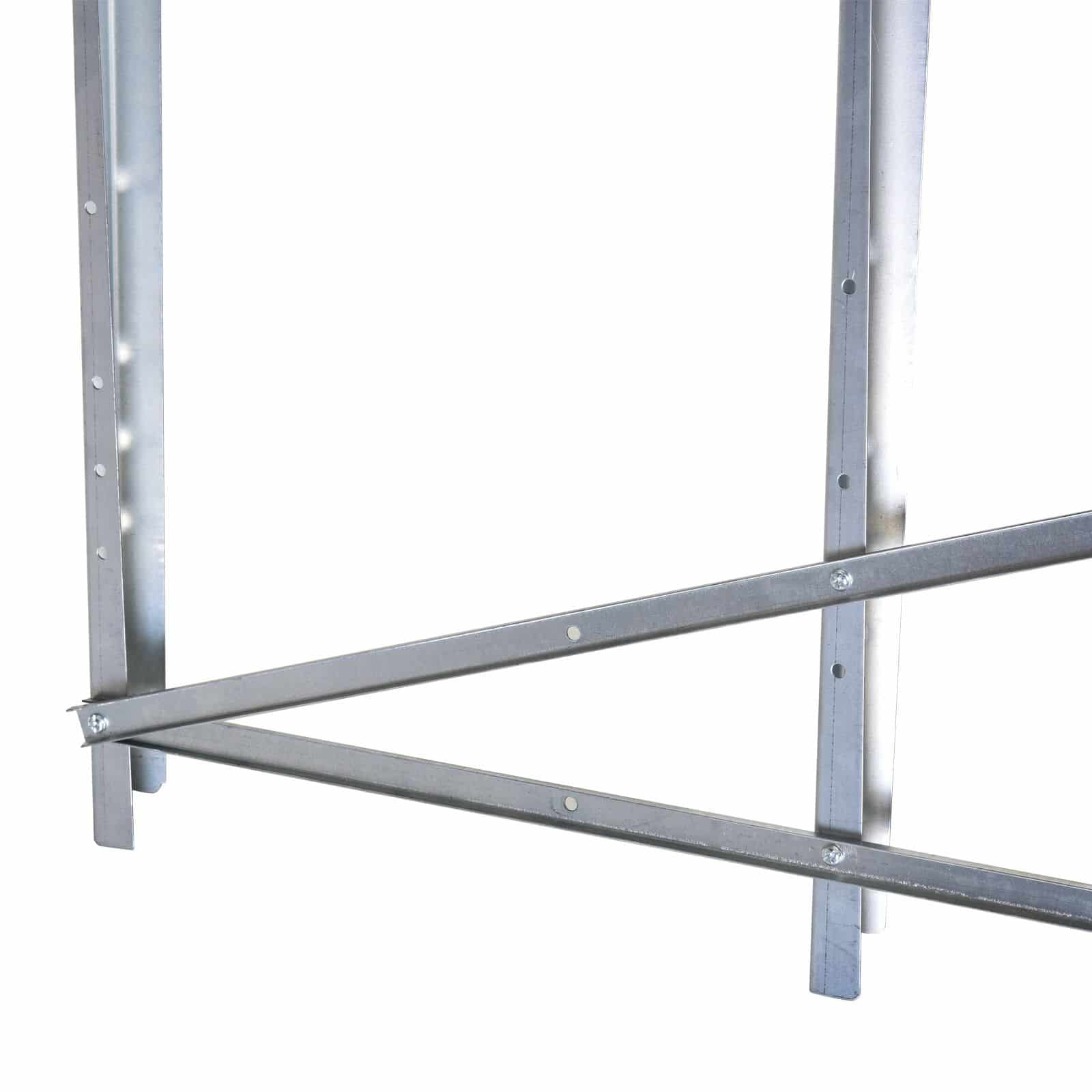 Zaagbok inklapbaar voor brandhout metaal 83x83x79 cm - zilver