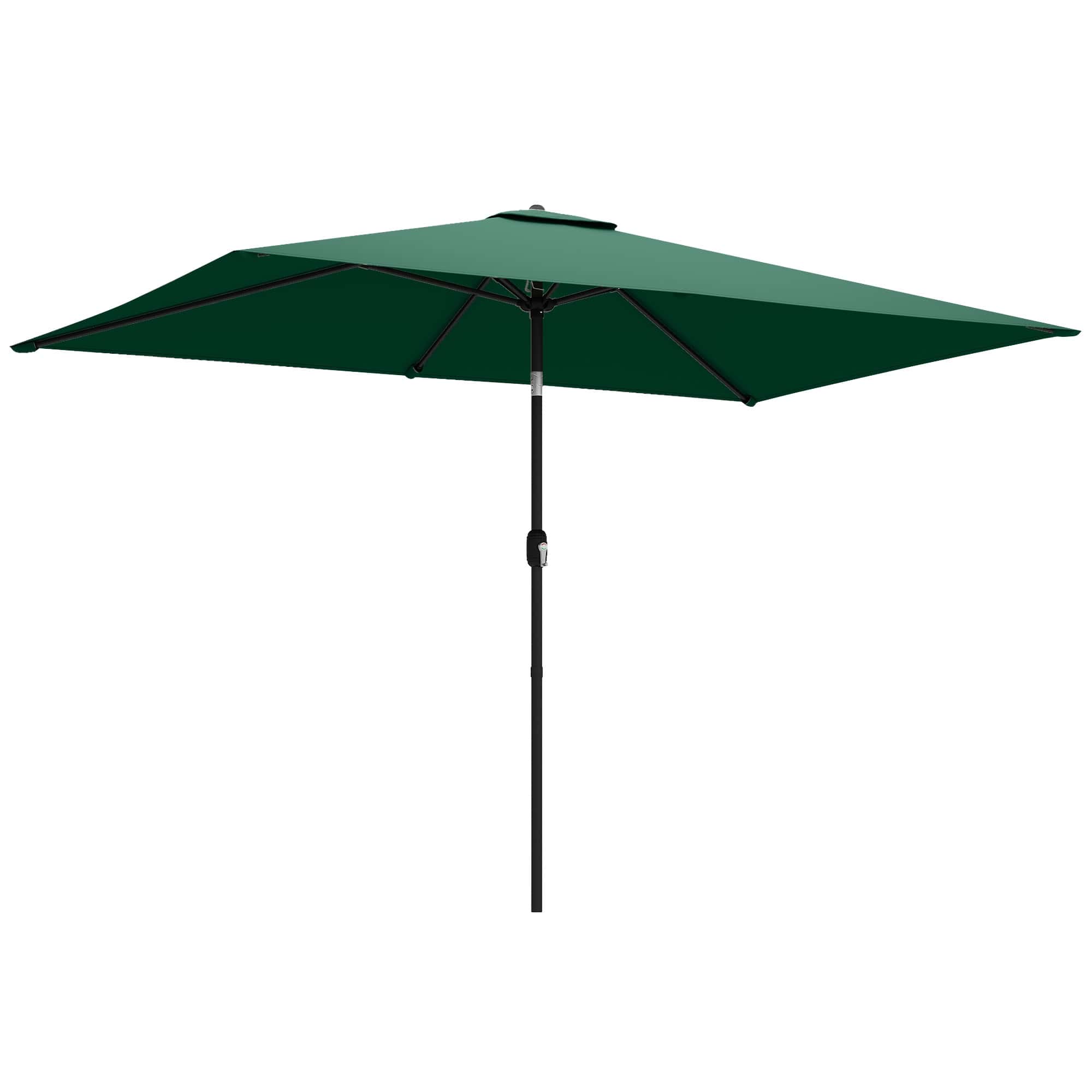 4goodz Parasol 300 x 200 cm - kantelbare balkonparasol met draaihendel - groen 4goodz Parasol 300 x 200 cm - kantelbare balkonparasol met draaihendel - groen