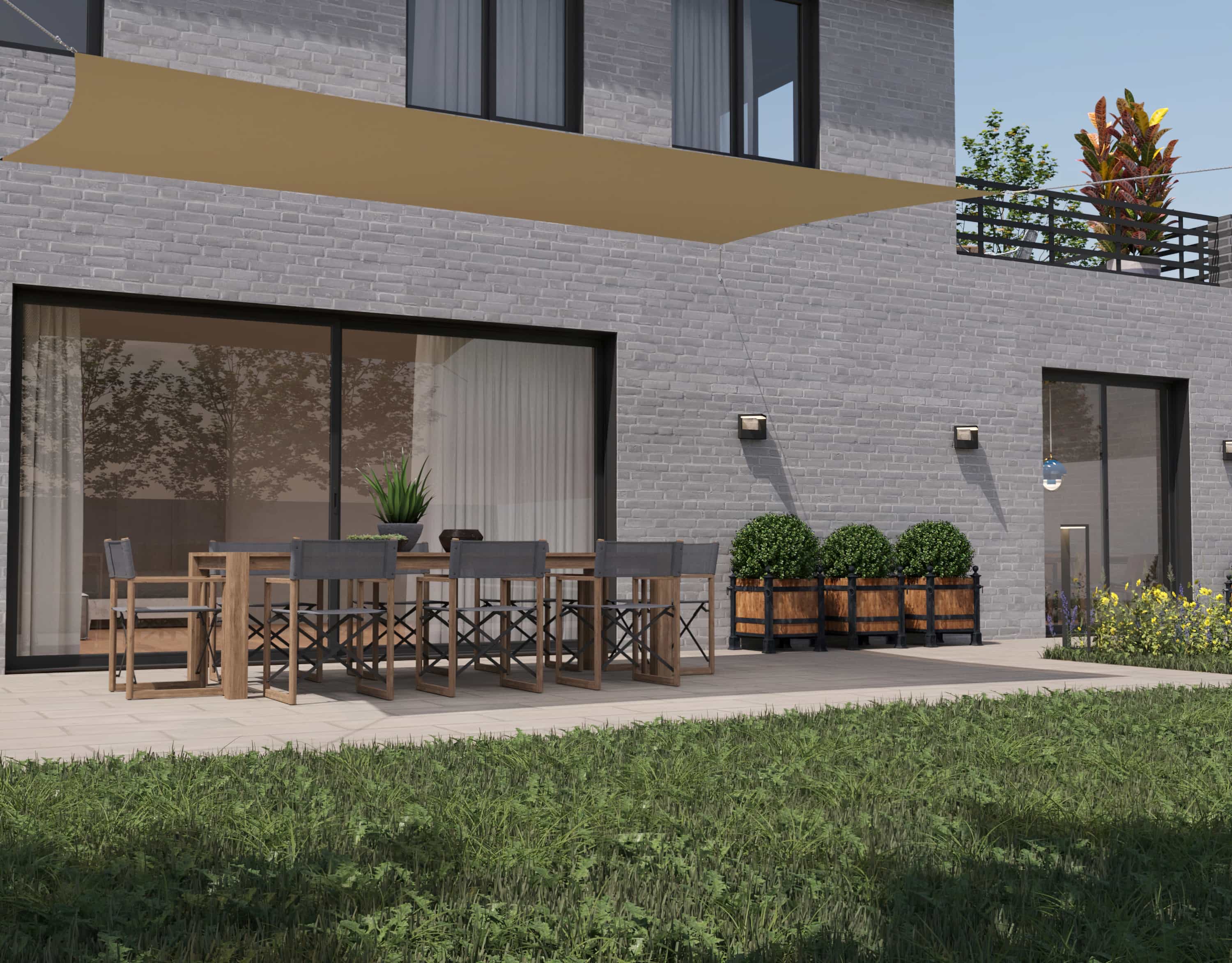 hanSe® Schaduwdoek Rechthoek Waterdoorlatend 2x4,5 m Zonnedoek Creme hanSe® Schaduwdoek Rechthoek Waterdoorlatend 2x4,5 m Zonnedoek Creme