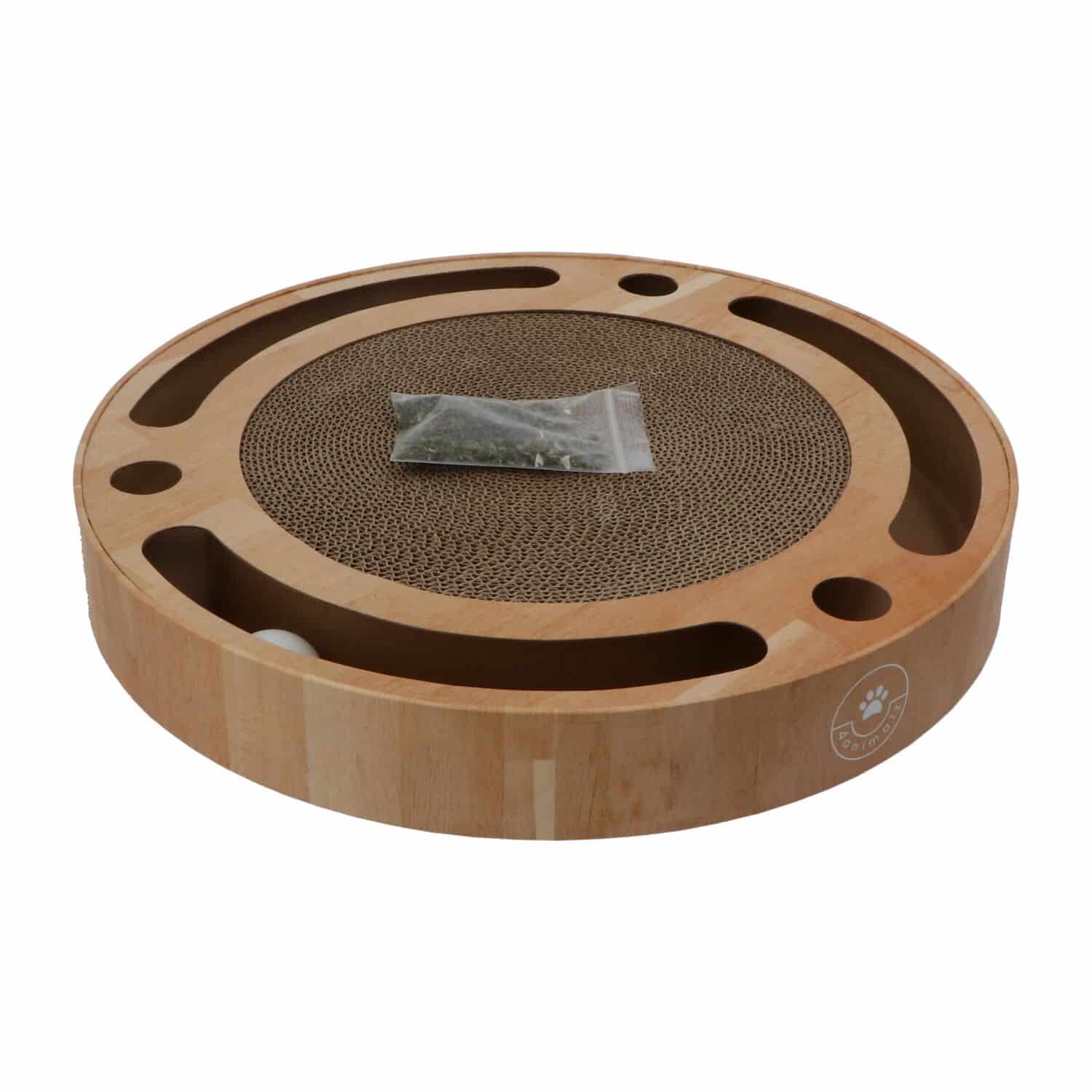 4animalz® Toy Kattenspeeltje met Krabpaal - 40 cm doorsnede