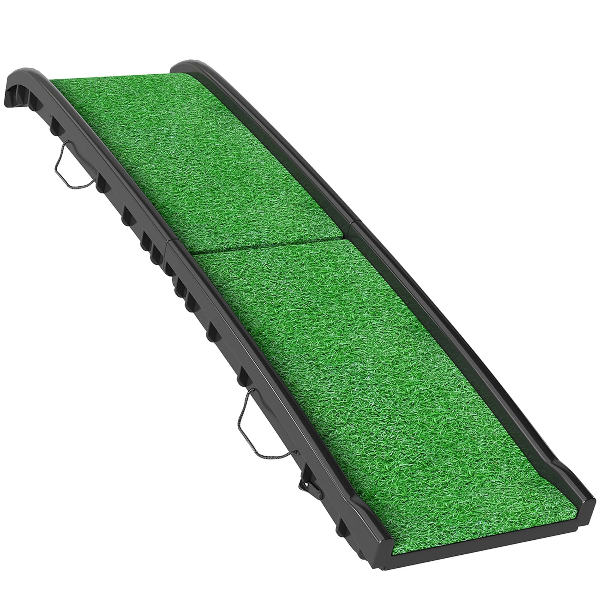 4goodz opvouwbare Hondenloopplank met kunstgras 155 cm