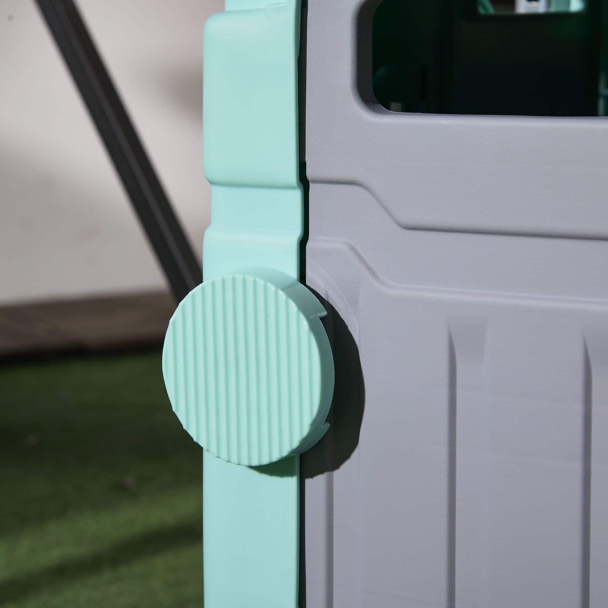 4goodz Winkelwagen Vouwkrat Trapklimmer Opvouwbaar max. 65 Kg Belastbaar - Mintgroen