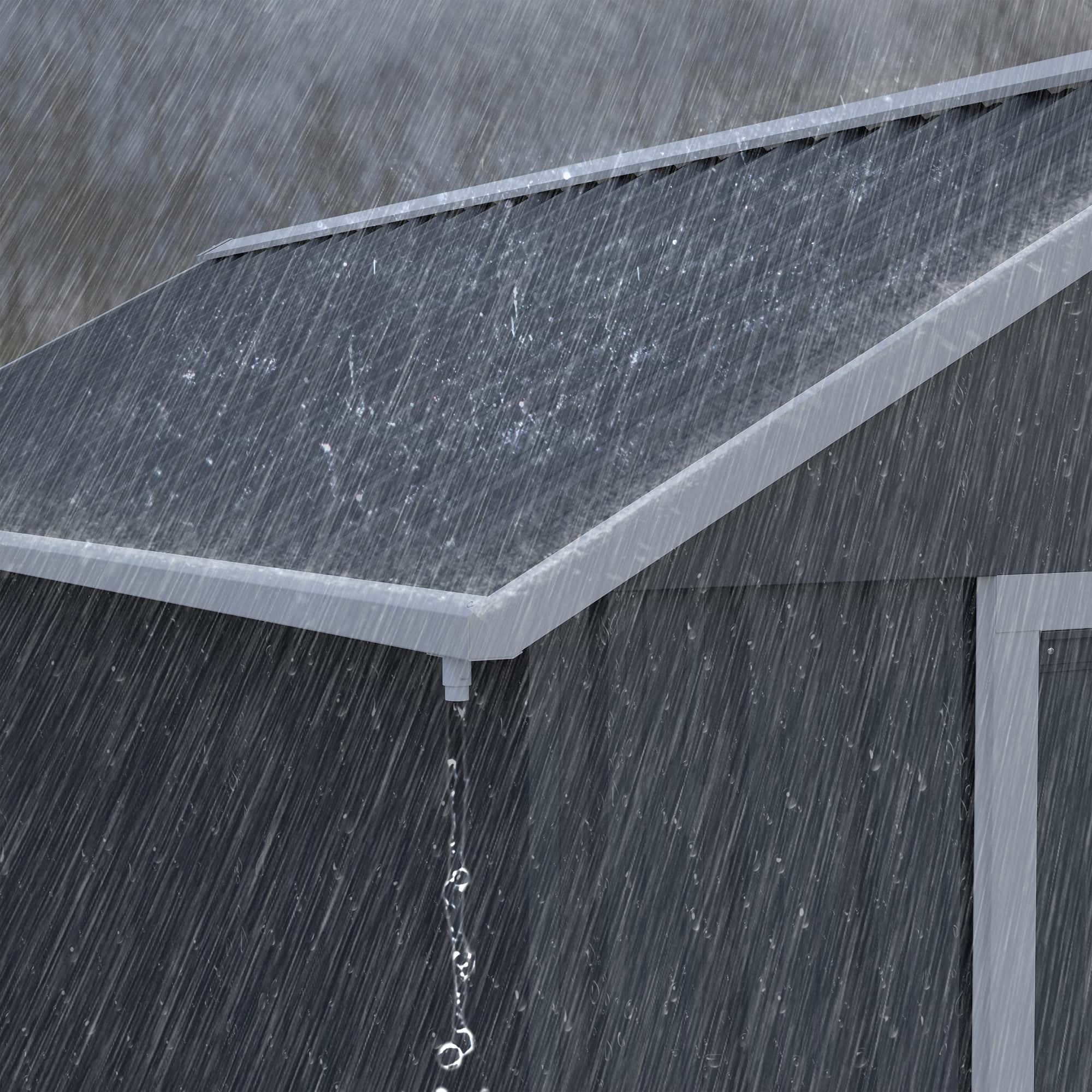 4goodz Metalen Gereedschapsschuur Tuinschuur met raam - donkergrijs