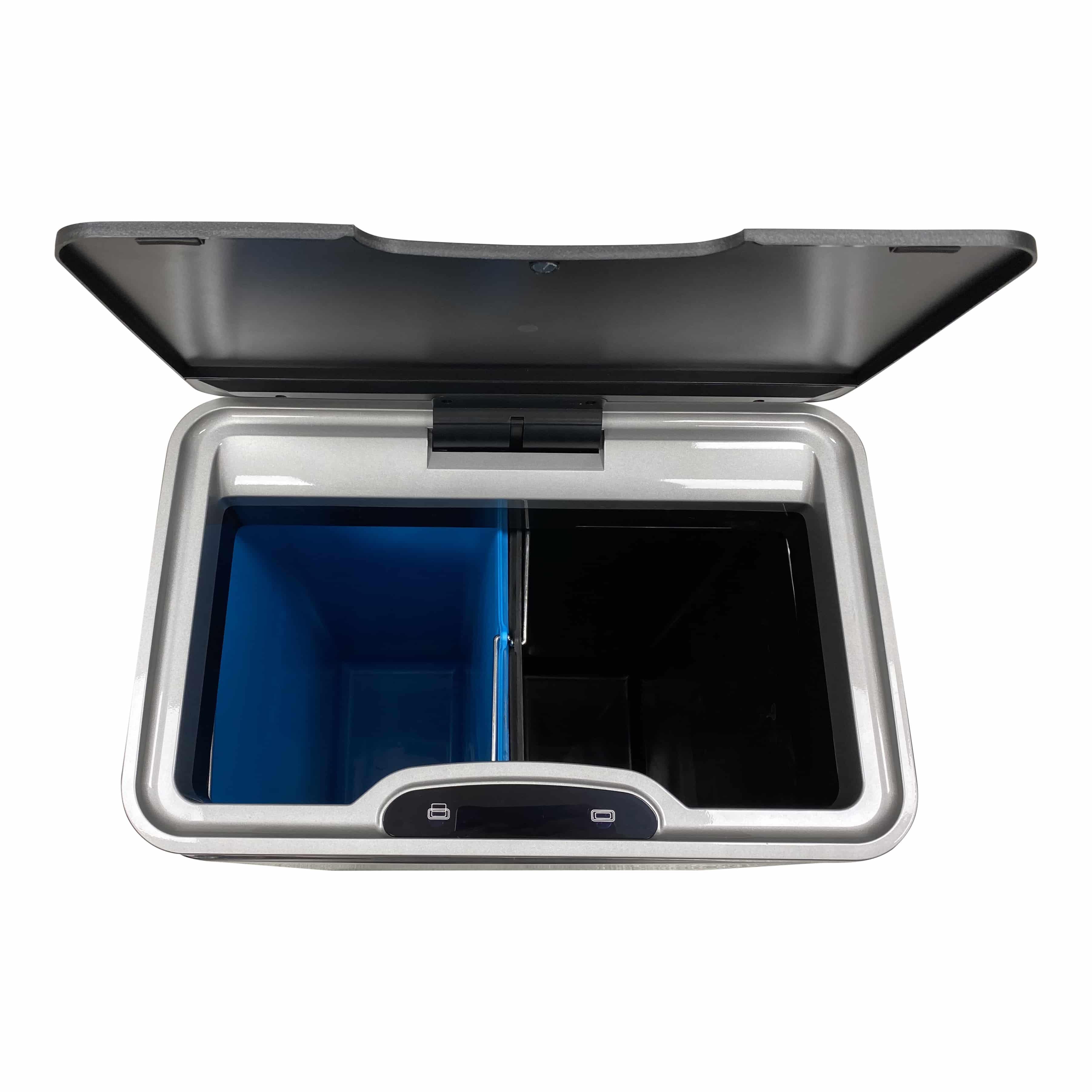 4cookz® Iowa Duo Prullenbak Afvalscheiding 2 bakken - mat RVS