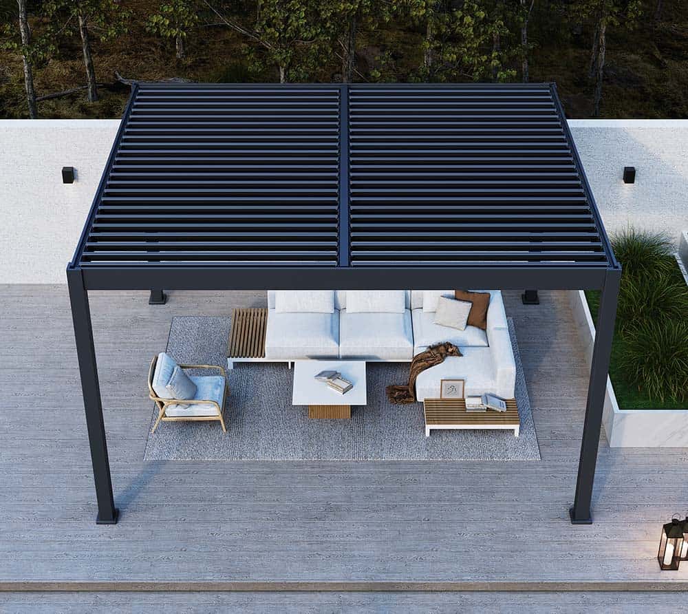 Paragon Outdoor Aluminium Paviljoen Grand Tuscan Lamellendak - 3,7x4,3 meter