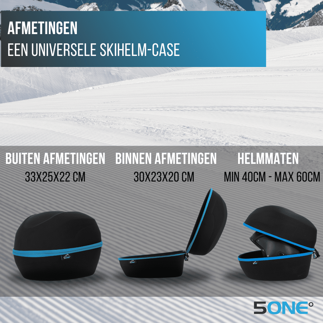 5one® Stevige Universele Hardcase Skihelm Opberg tas - Universeel - Stevig en hoge kwaliteit - Beschermt je skihelm