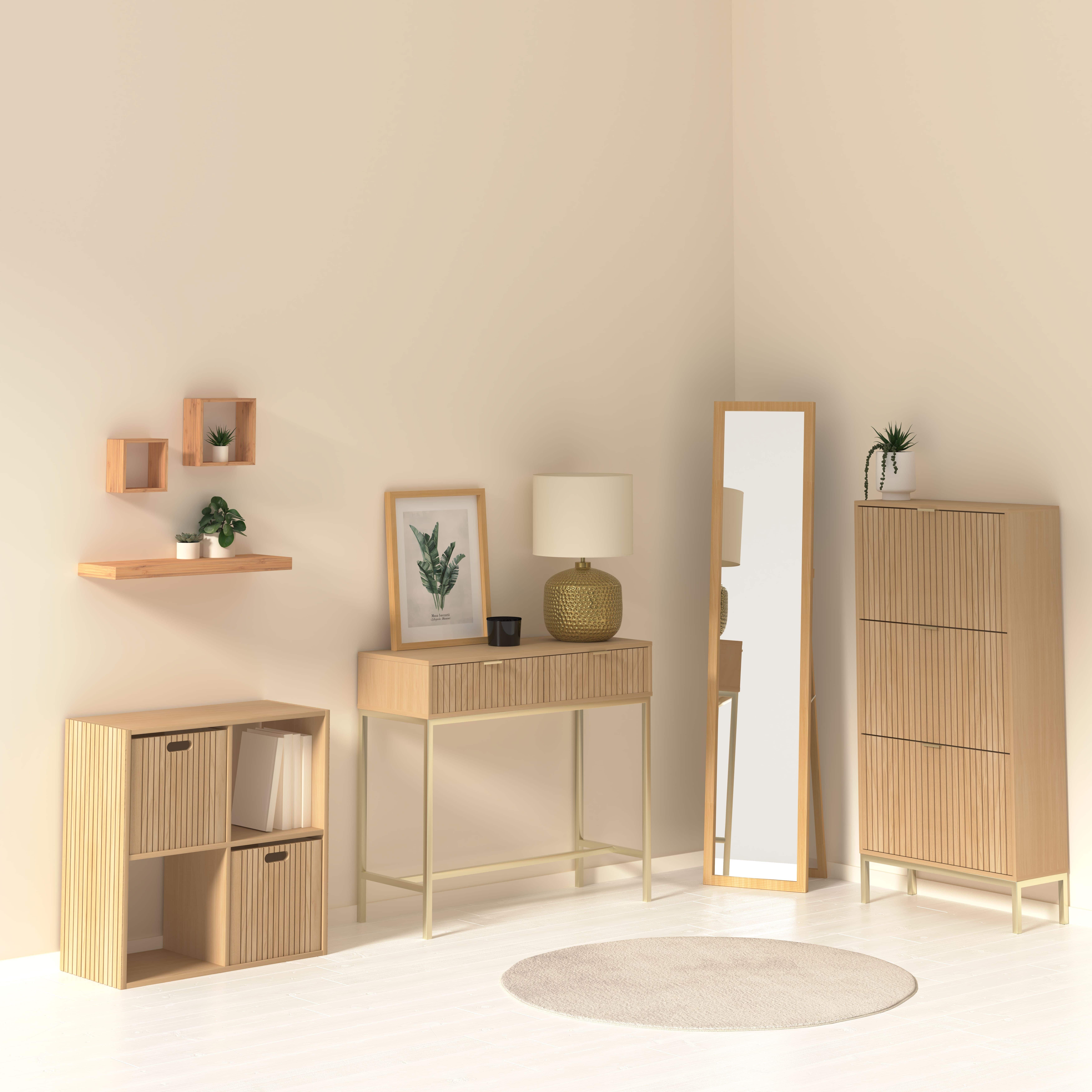 5five® Sidetable Tasso / Consoletafel met dubbele Laden - Bruin 5five® Sidetable Tasso / Consoletafel met dubbele Laden - Bruin