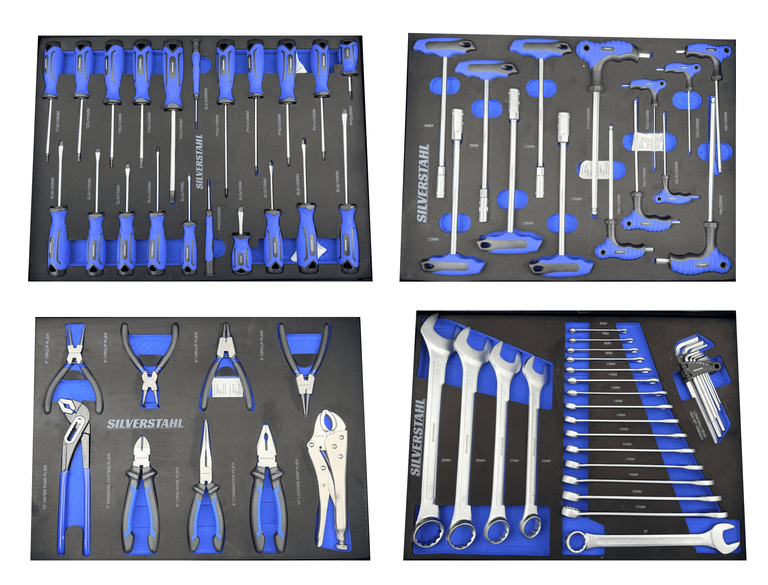 Silverstahl SV535 PRO 281-delige Stevige Gereedschapswagen met 11 Laden – Afsluitbaar