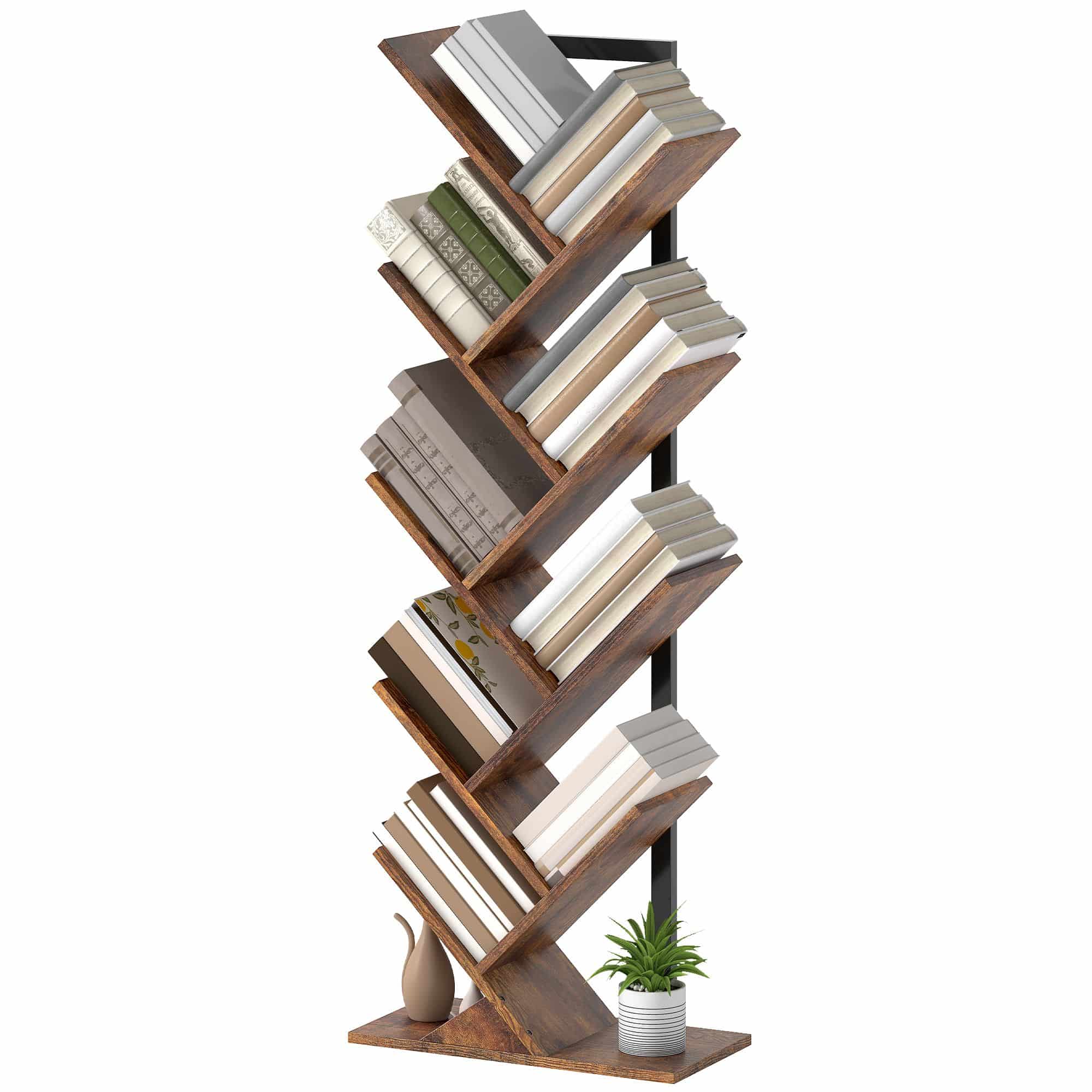 Homcom Design Boekenstandaard met 9 Niveaus - 158 cm hoog - Bruin Homcom Design Boekenstandaard met 9 Niveaus - 158 cm hoog - Bruin
