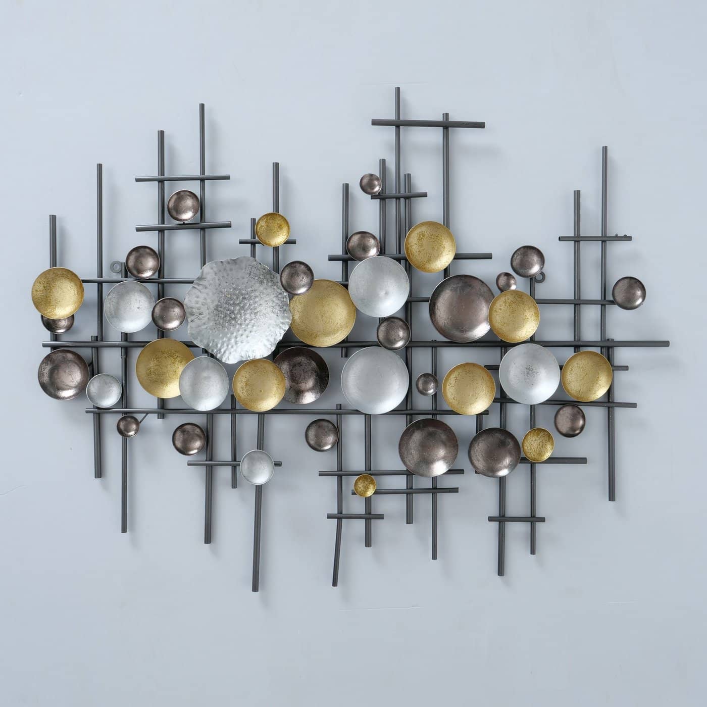 4goodz 3-dimensionale Wanddecoratie metalen Bollen 101x82x7 cm