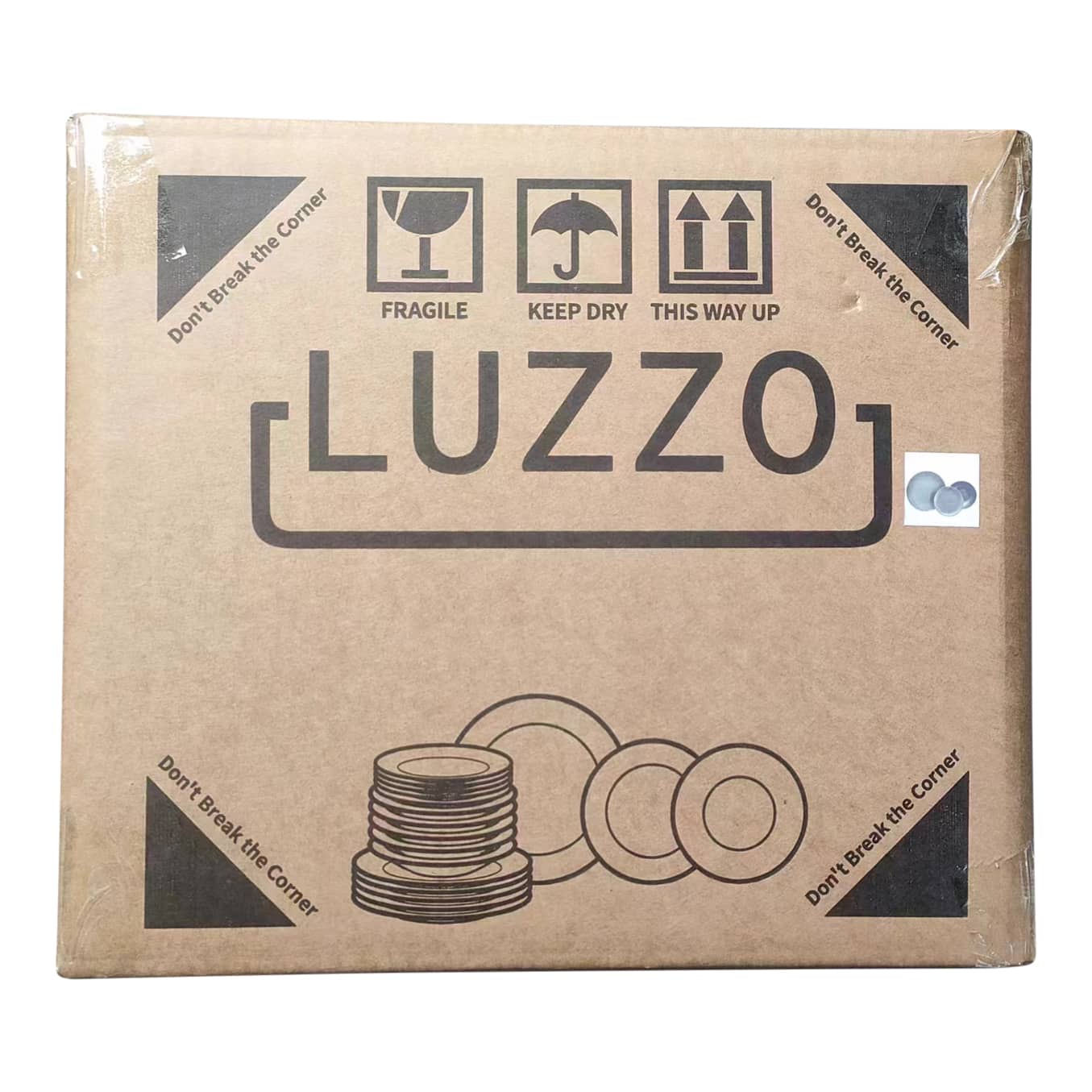 Luzzo® Serviesset Aland 6 persoons Aardewerk - 18-delig met Pastaborden - Mat Wit