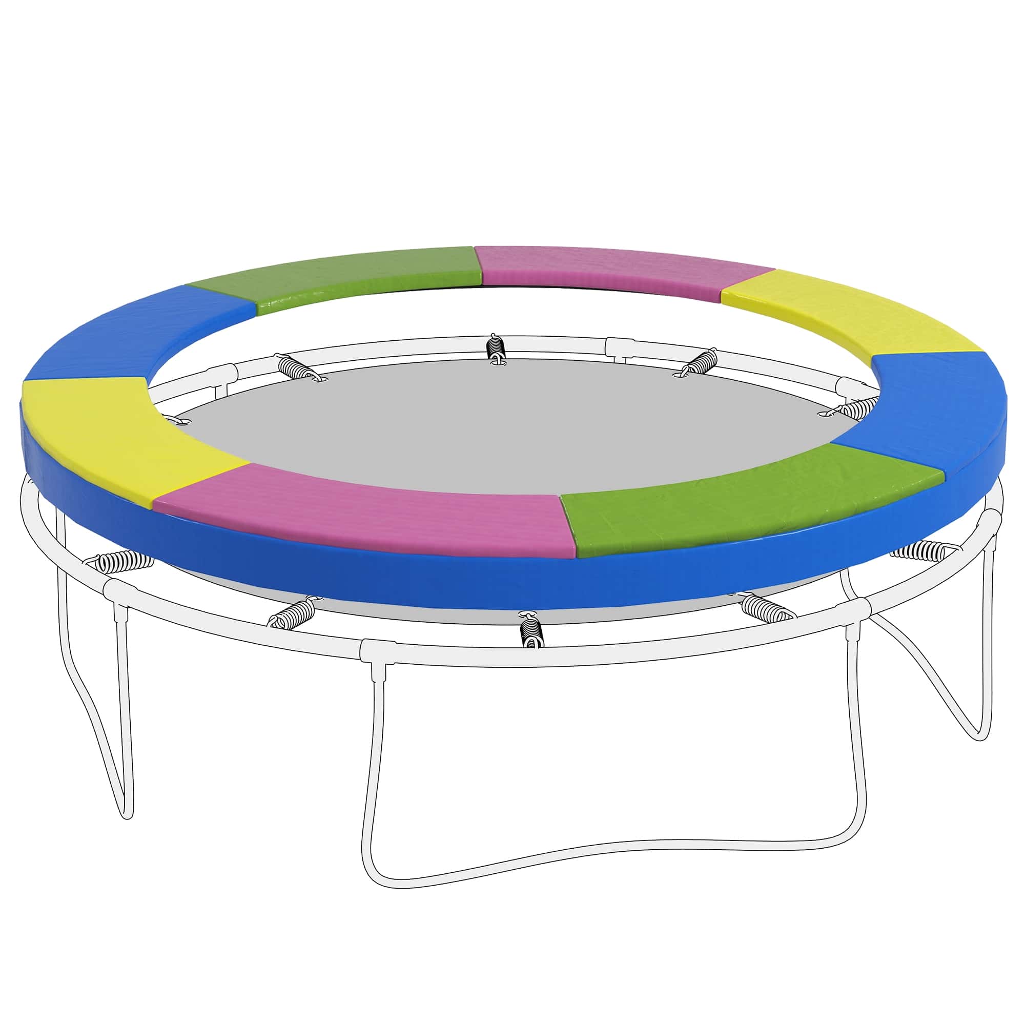 4goodz Dikke Trampoline rand veerafdekking voor trampoline 366 cm