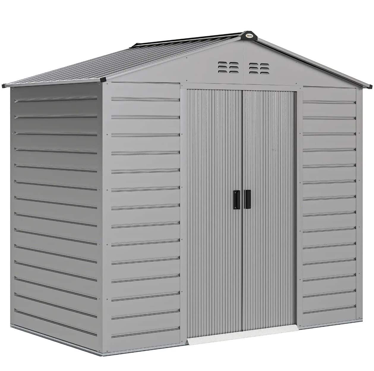 Tuinhuis van Weerbestendig Metaal - afsluitbare schuifdeur 213x131x192 cm - grijs
