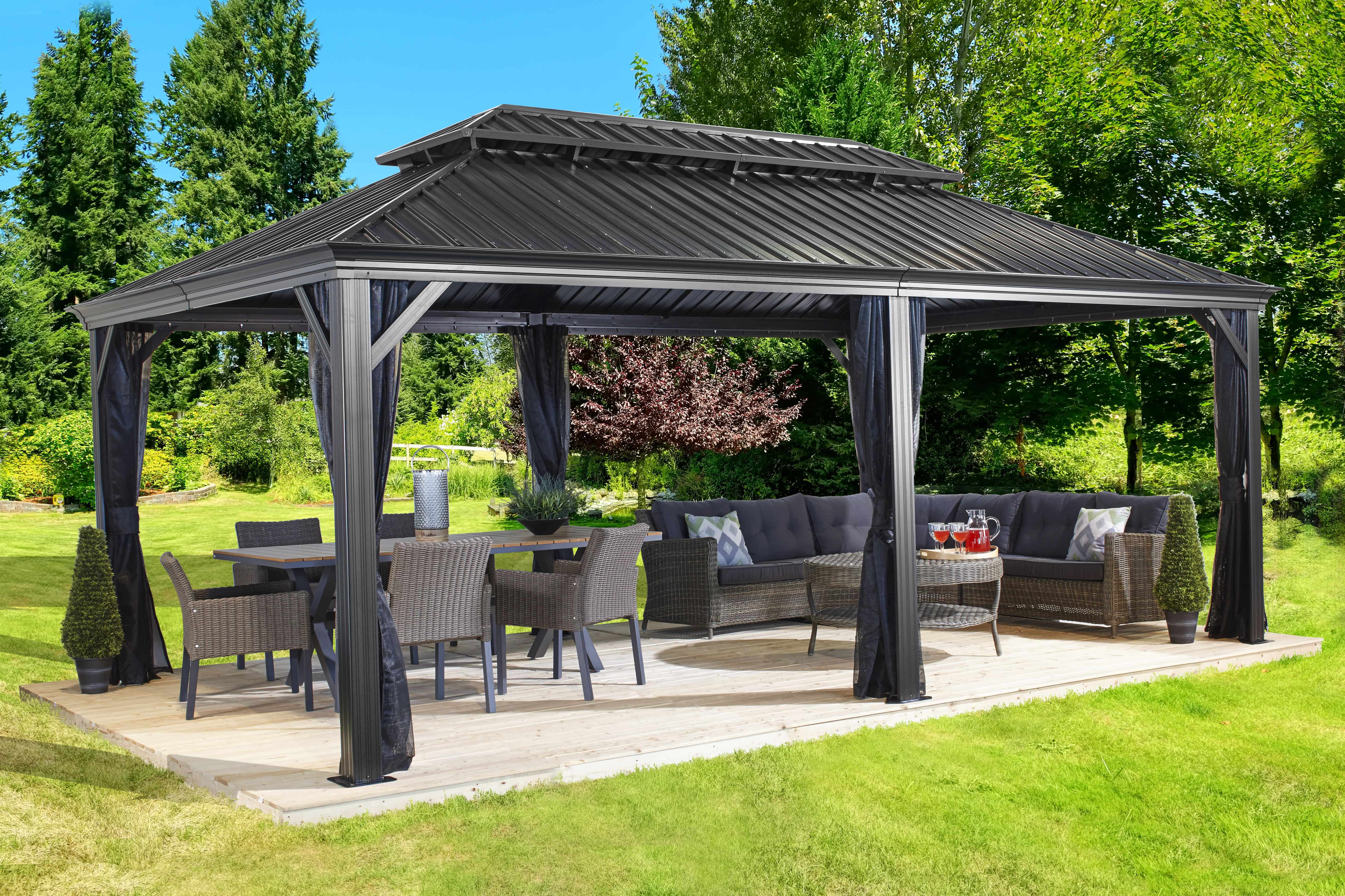 Sojag Paviljoen Pergola Messina 363x598x307 cm - Antraciet
