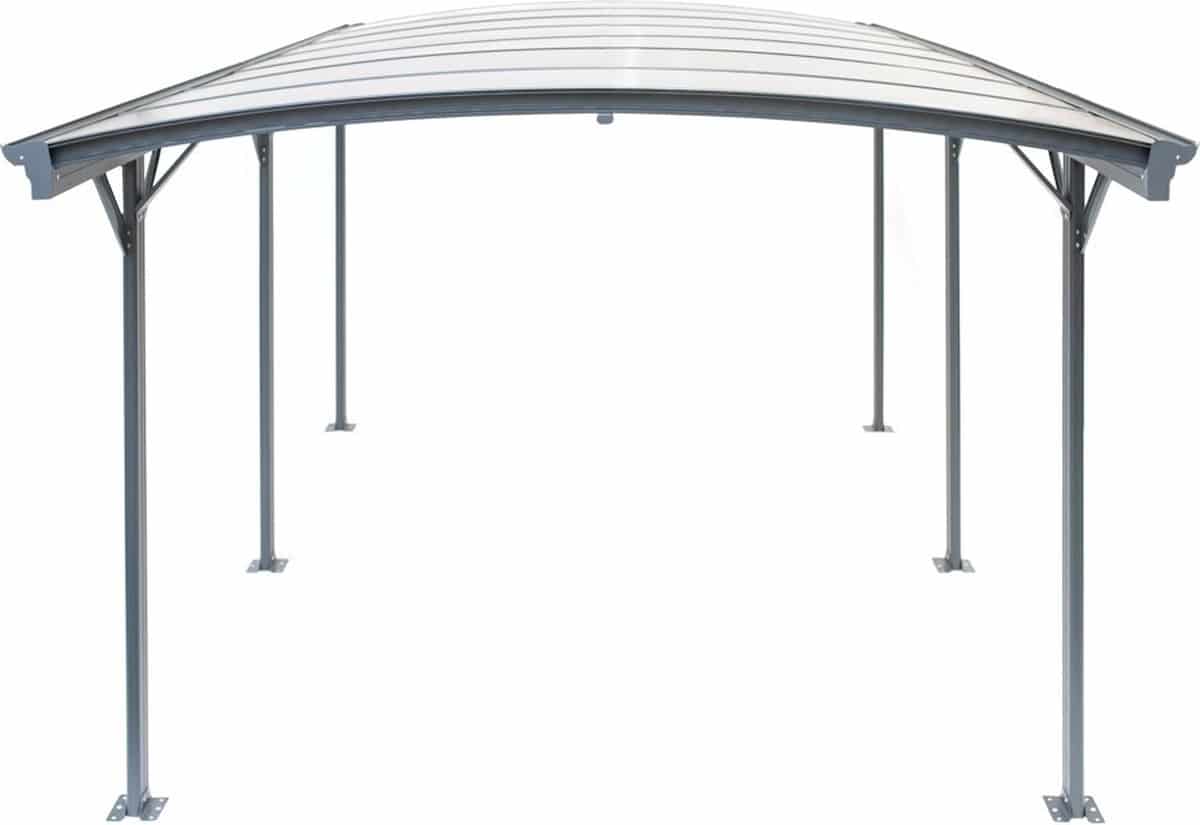 Westmann Aluminium carport met rond dak model Bergen - Antraciet - 505x300x220cm