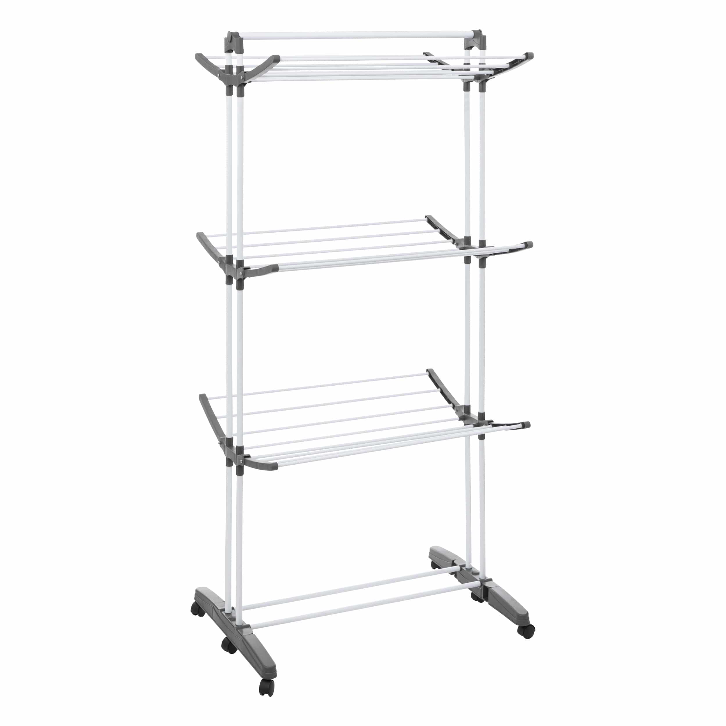 4goodz Droogrek 24 meter Inklapbaar op Wielen 62x125x174 cm - Wit