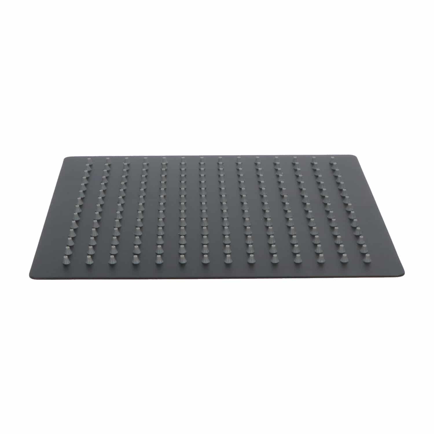 4bathroomz Universele Platte RVS Hoofddouche Zwart Vierkant 25 cm