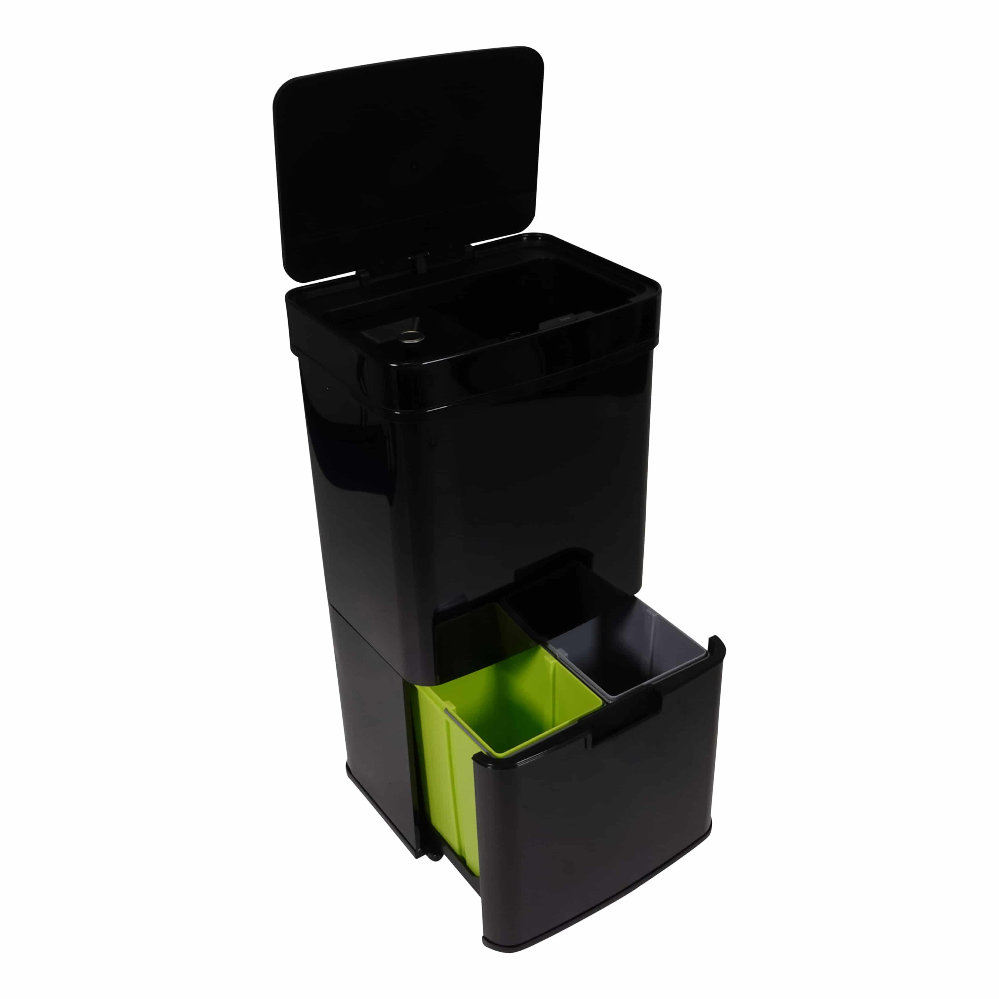 4cookz® Smart Waste Black Prullenbak Afvalscheiding met sensor 72 ltr