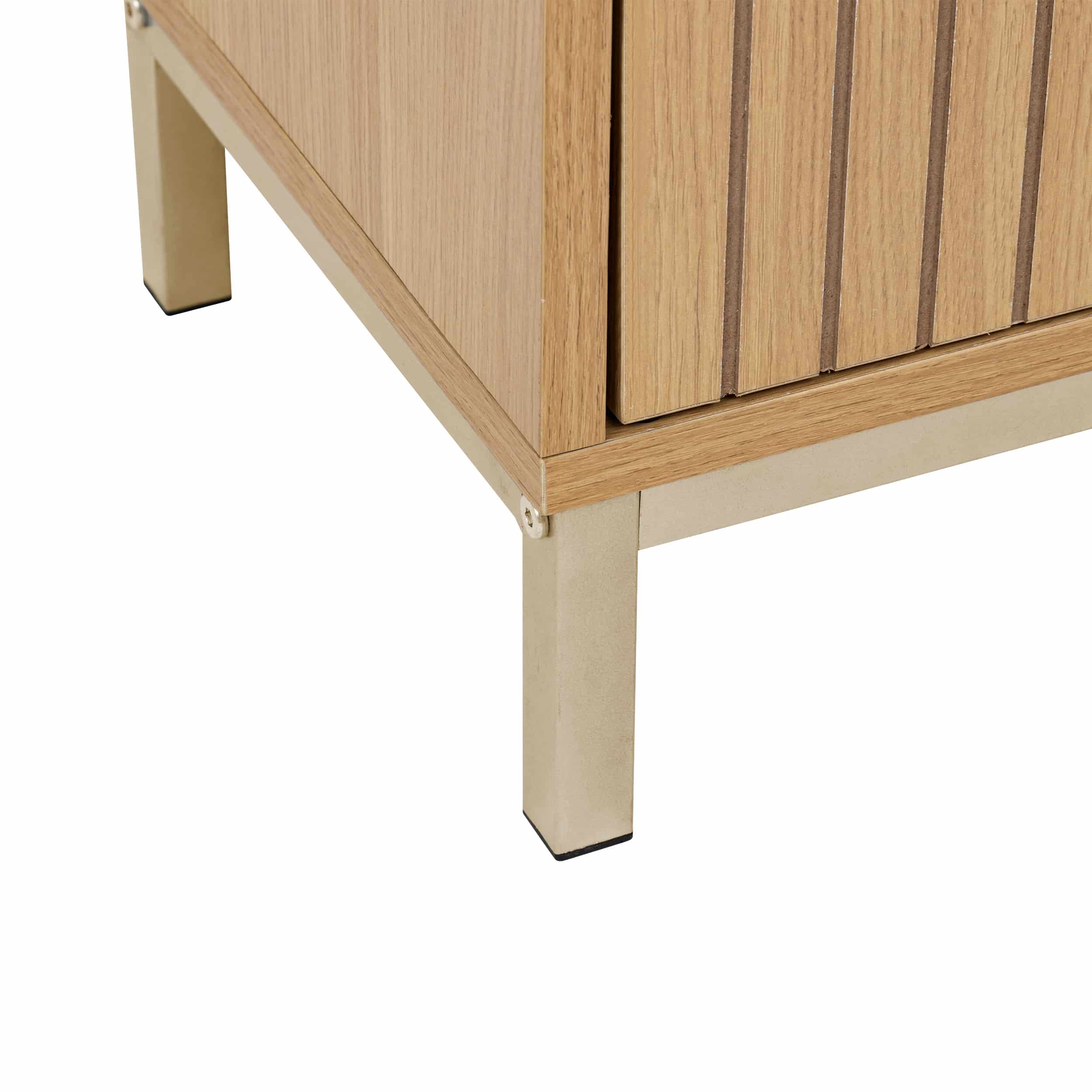 Badkamerkast Hoog Tasso met 1 deur en 6 planken - 168 cm - Bruin