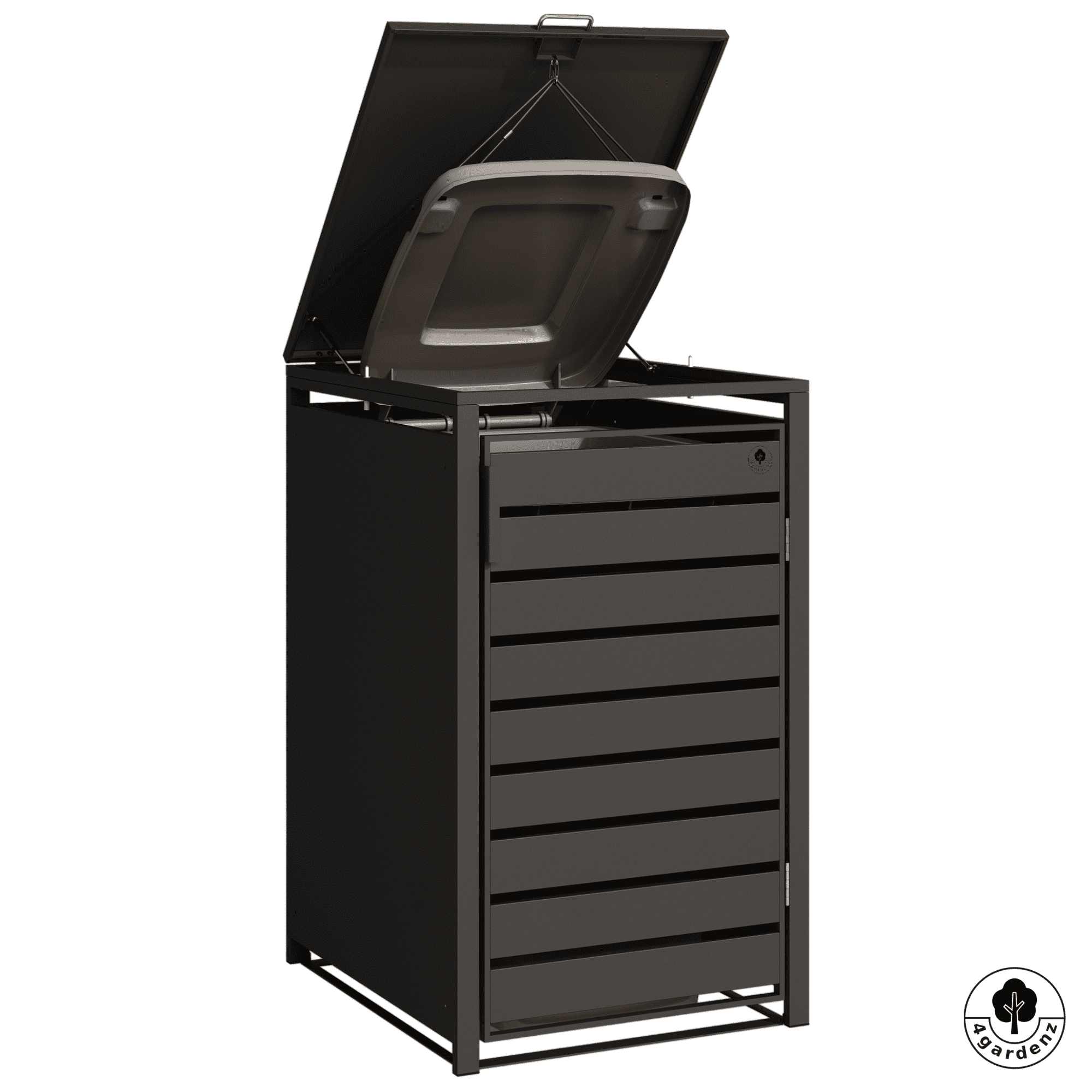 4gardenz® Premium Kliko Containerombouw 1 Afvalbak - Zwart