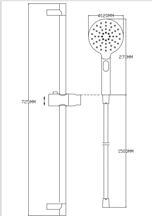 4bathroomz® Douche Glijstangset – Verstelbaar – Chroom