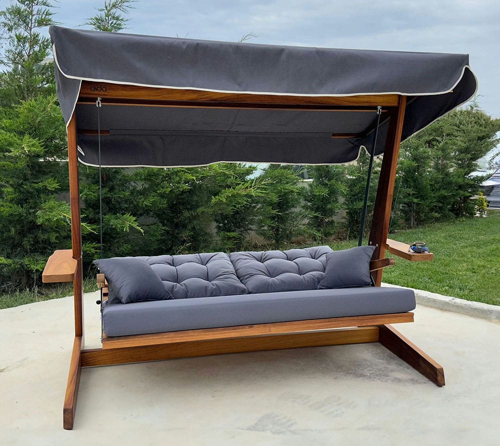 Westmann Houten Verandaschommel Sia 2400 - Antraciet - 120x236x190 cm