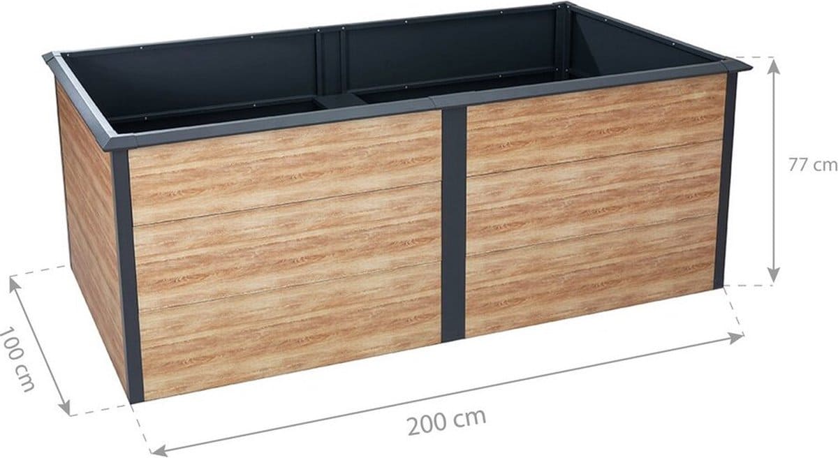 Westmann Plantenbak WMHPS772010-WG - Bloembak - 200x100x77 cm