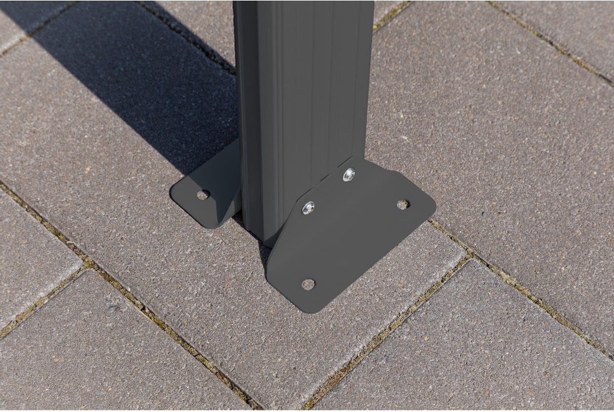 Westmann Aluminium carport met plat dak Helsinki - Antraciet - 503x305x232cm