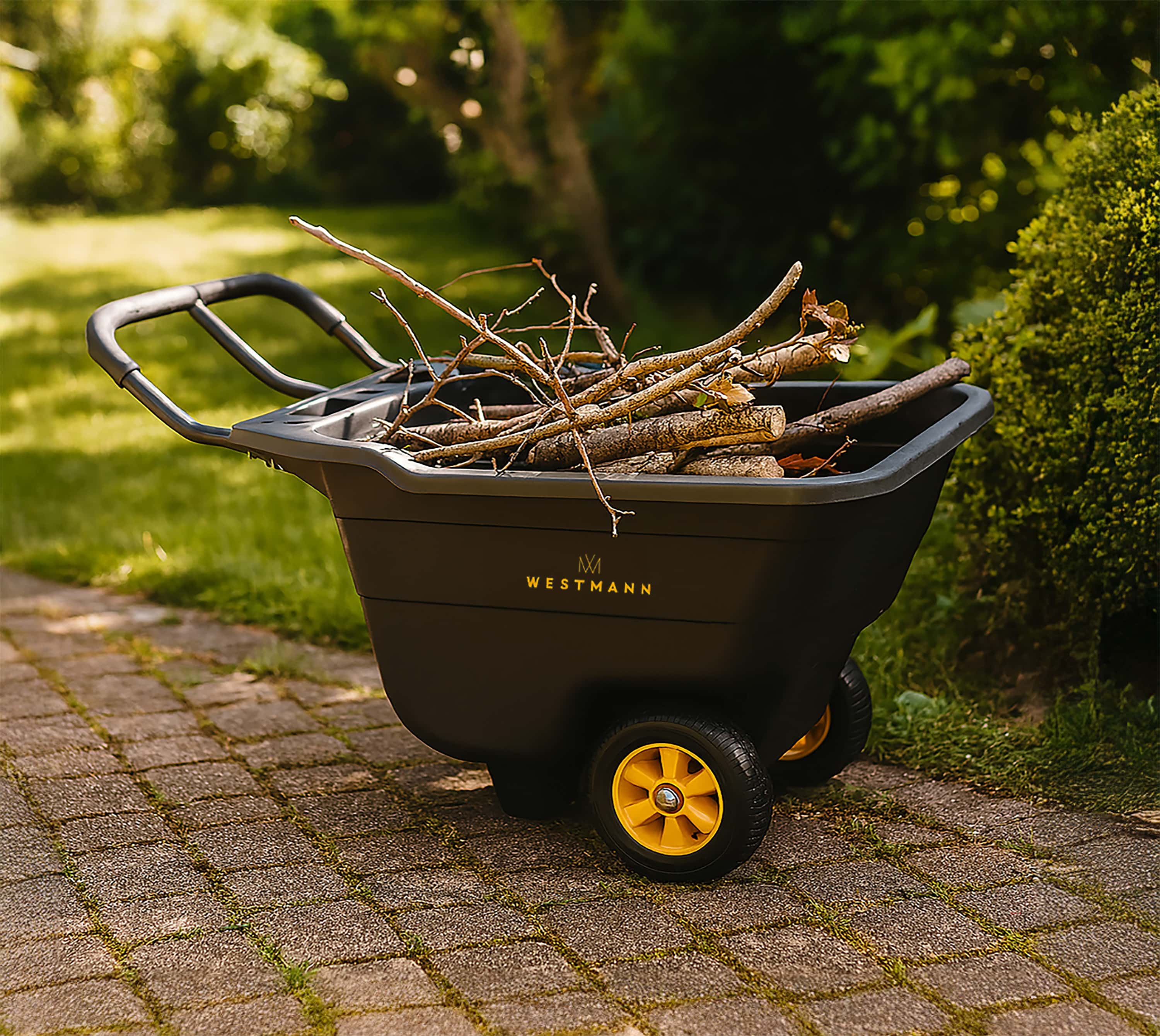 Westmann Prakta S - kleine plastic kruiwagen - Capaciteit 90 liter
