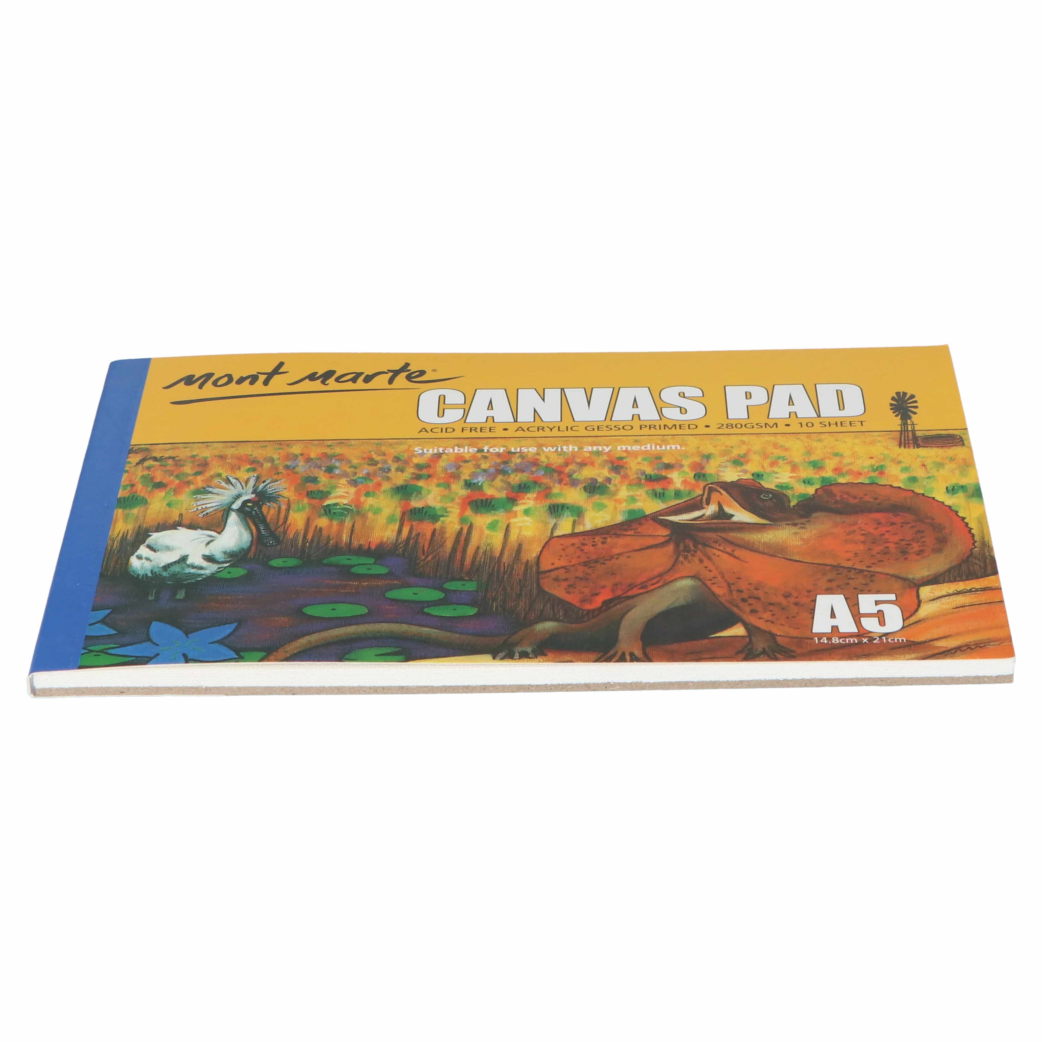 Mont Marte® Canvas blok 10st - 280 grams papier - Schetsboek A5